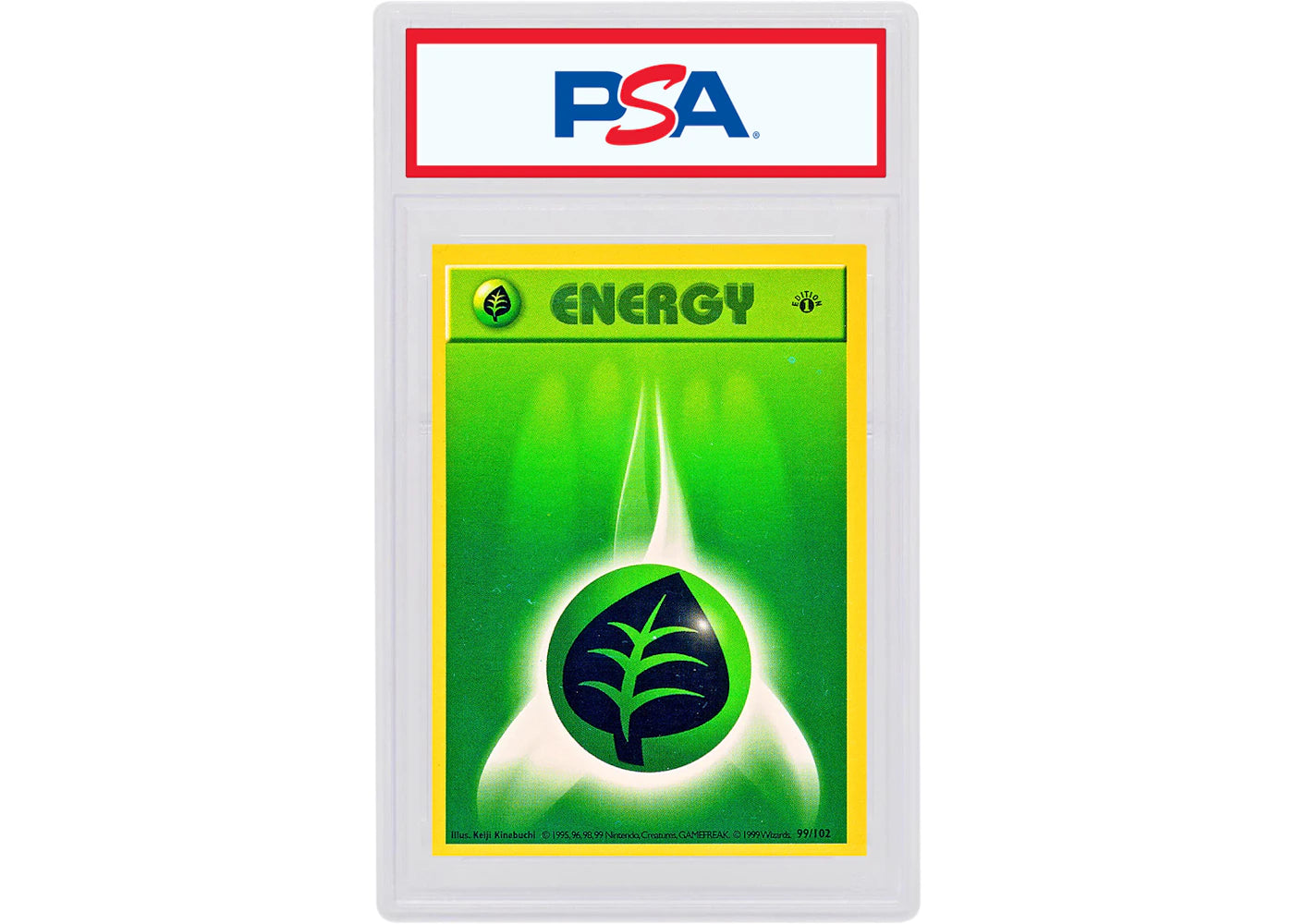 Grass Energy 1999 Pokemon TCG Base Set 1st Edition #99/102 (PSA or BGS Graded)