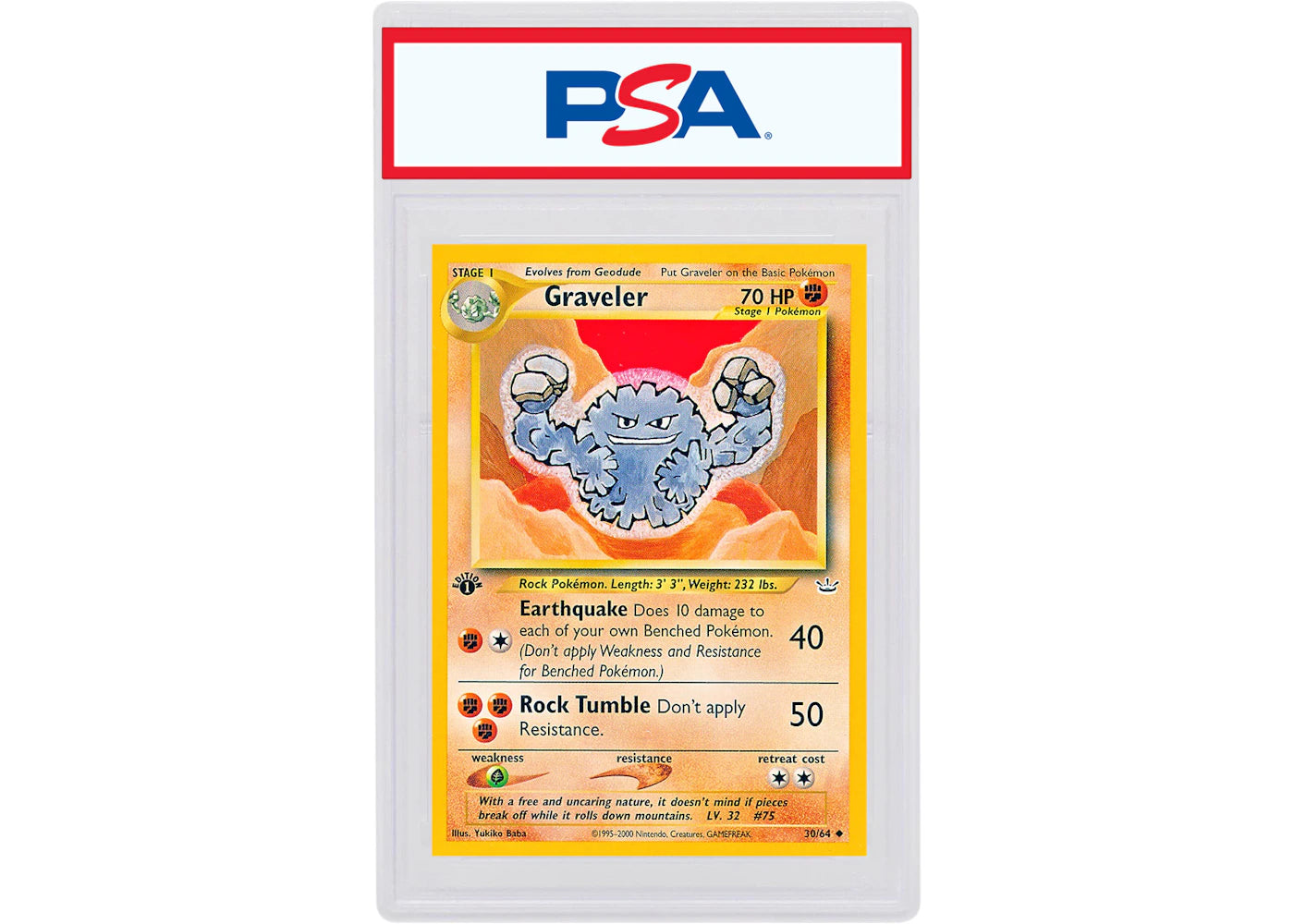 Graveler 2001 Pokemon TCG Neo Revelation 1st Edition #30/64 (PSA or BGS Graded)