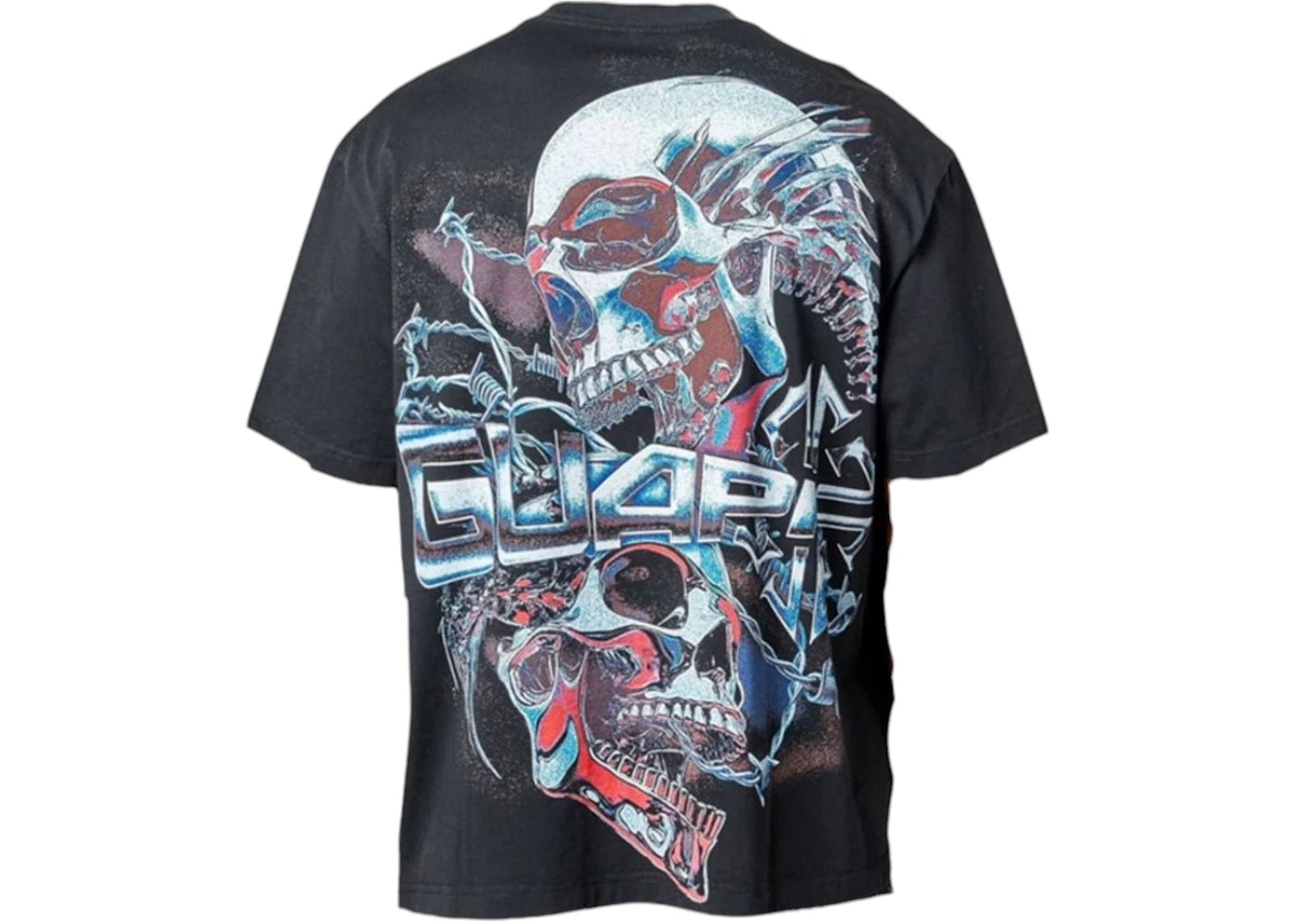 Guapi Chrome Skull Tee Black