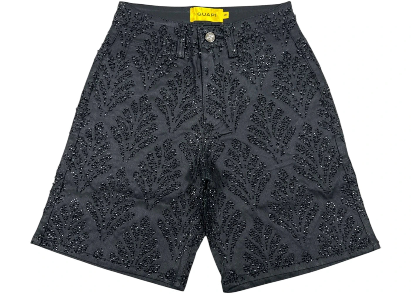 Guapi Embellished Denim V2 Shorts All Black