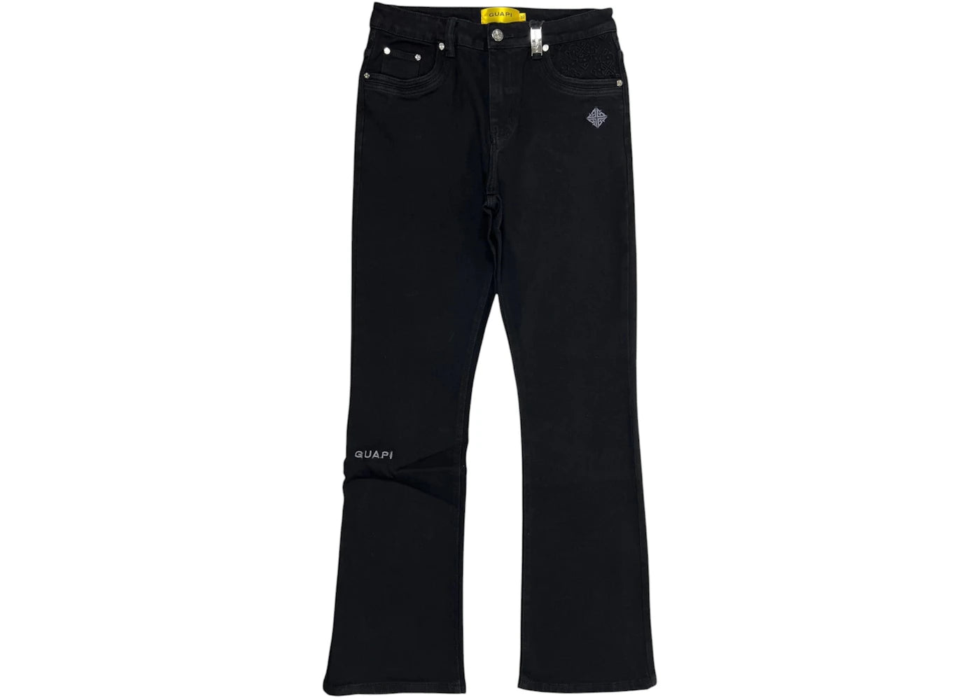 Guapi Obsidian Black Basics Flared Denim Jean Black