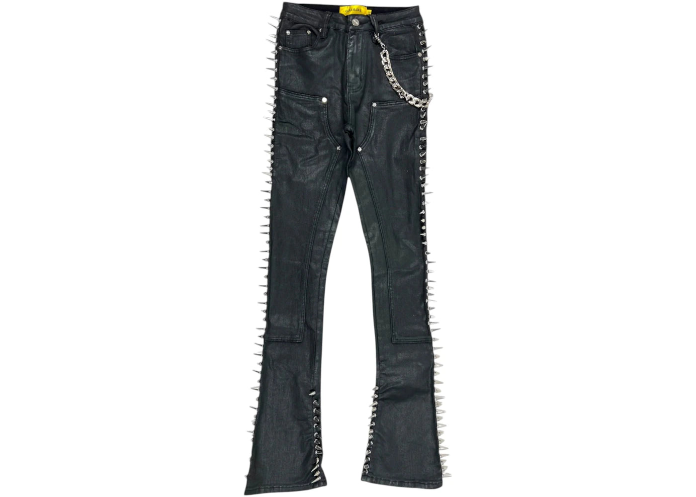 Guapi Spikes Denim Jeans Obsidian Black