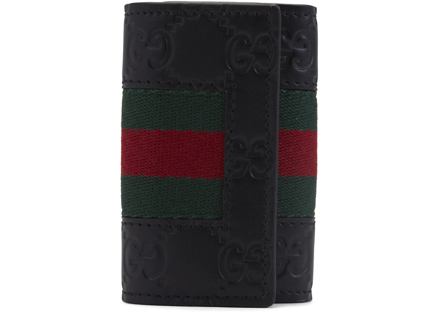 Gucci 6 Key Holder Guccissima Web Black
