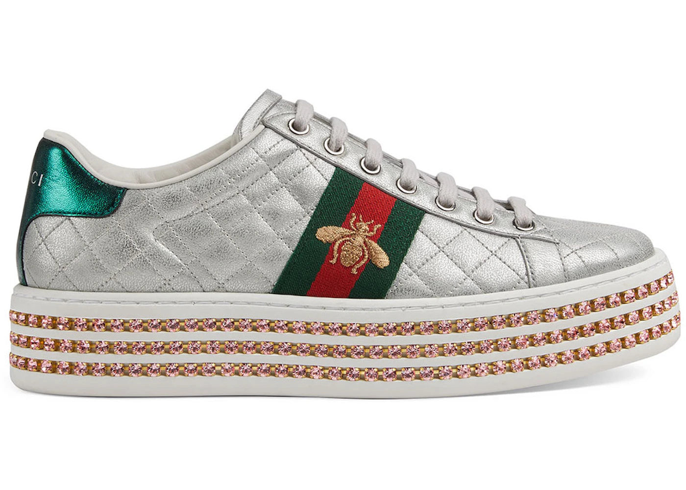 Gucci Ace Metallic Gold Crystals (W)