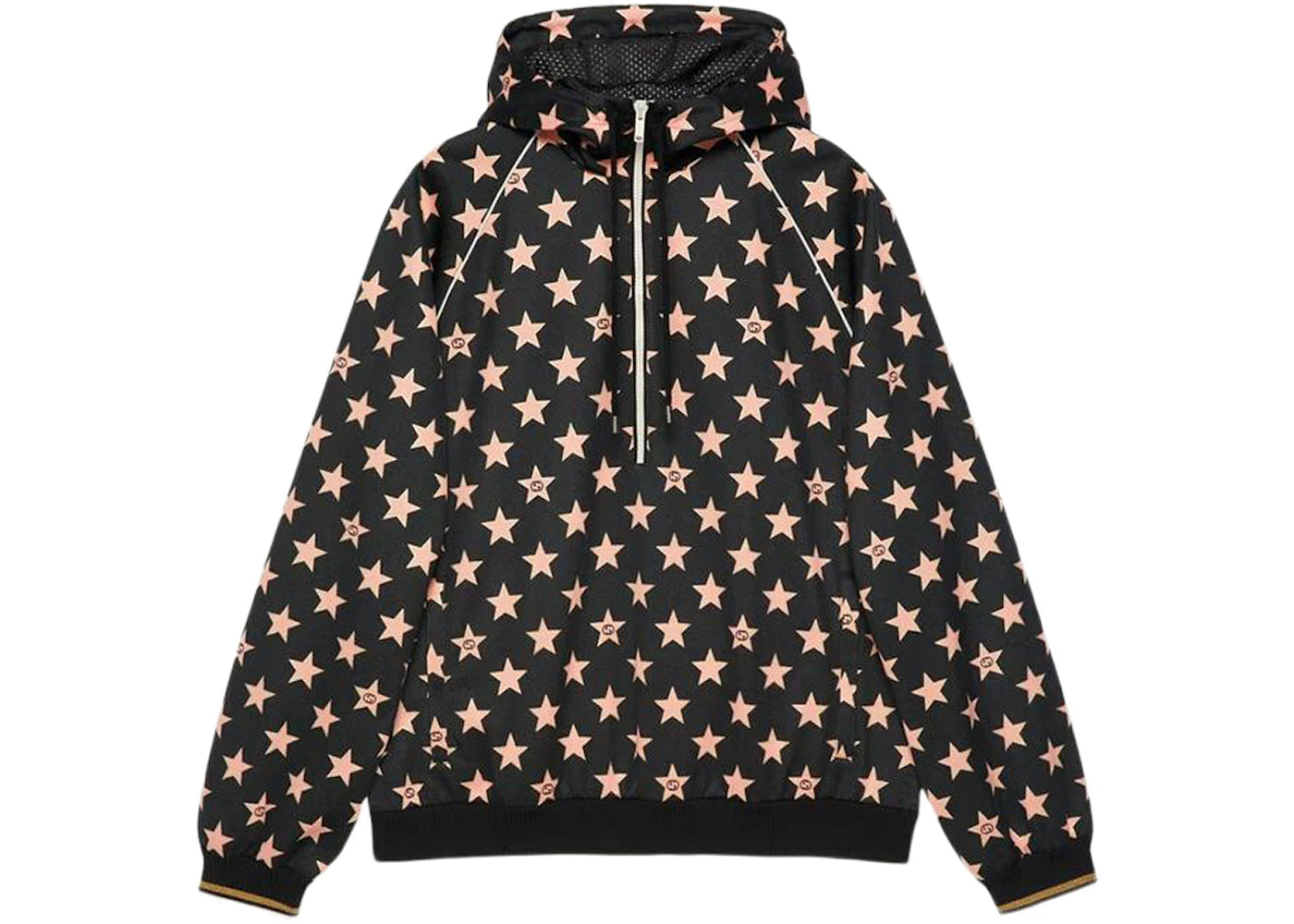 Gucci All Over Half Zip Jacket Black Pink