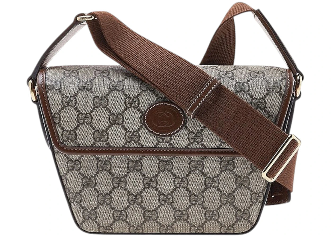 Gucci Allover GG Supreme Canvas Shoulder Bag Beige/Ebony