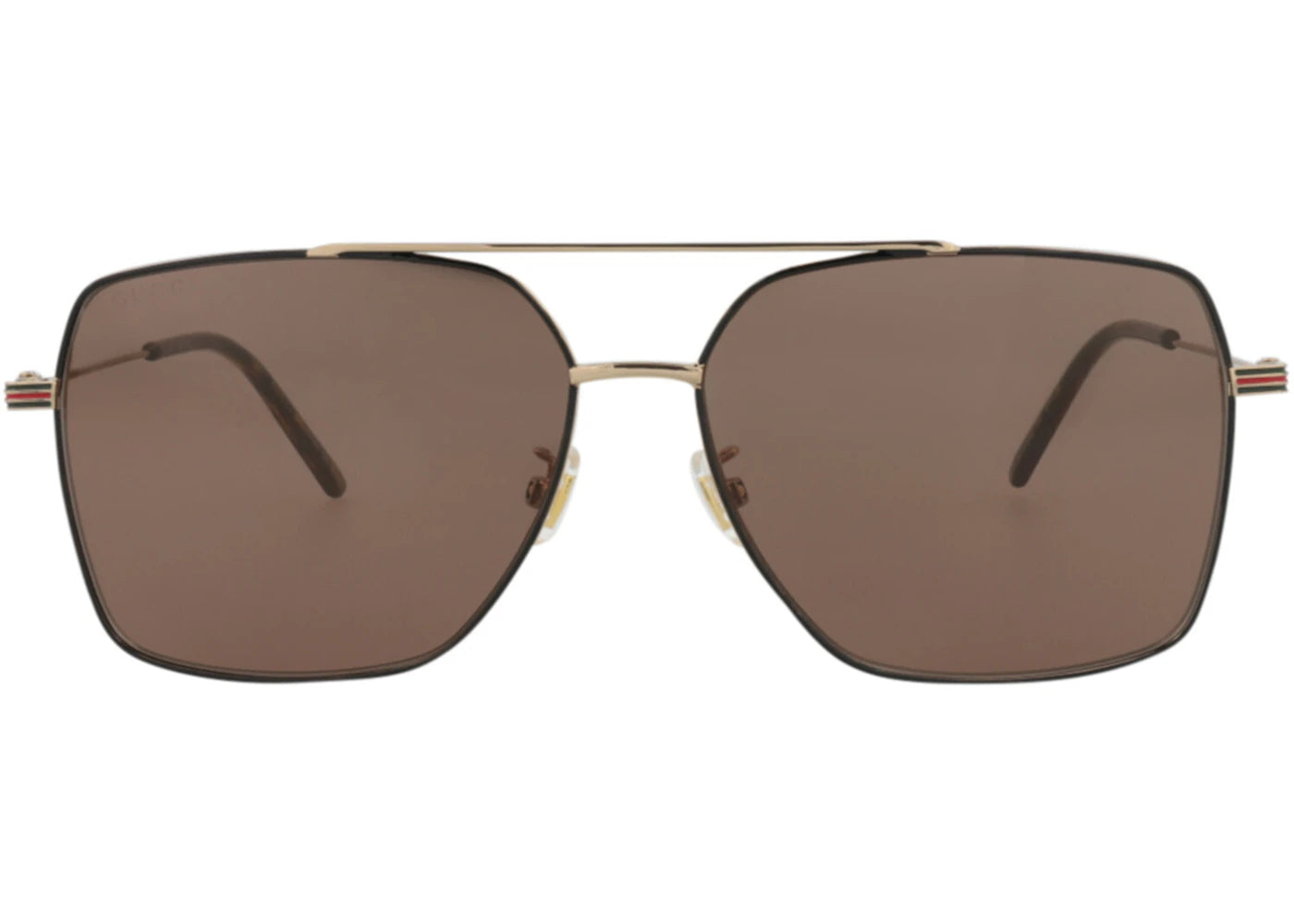Gucci Aviator-Frame Metal Sunglasses Gold/Gold/Brown (GG1053SK-30011661-002)