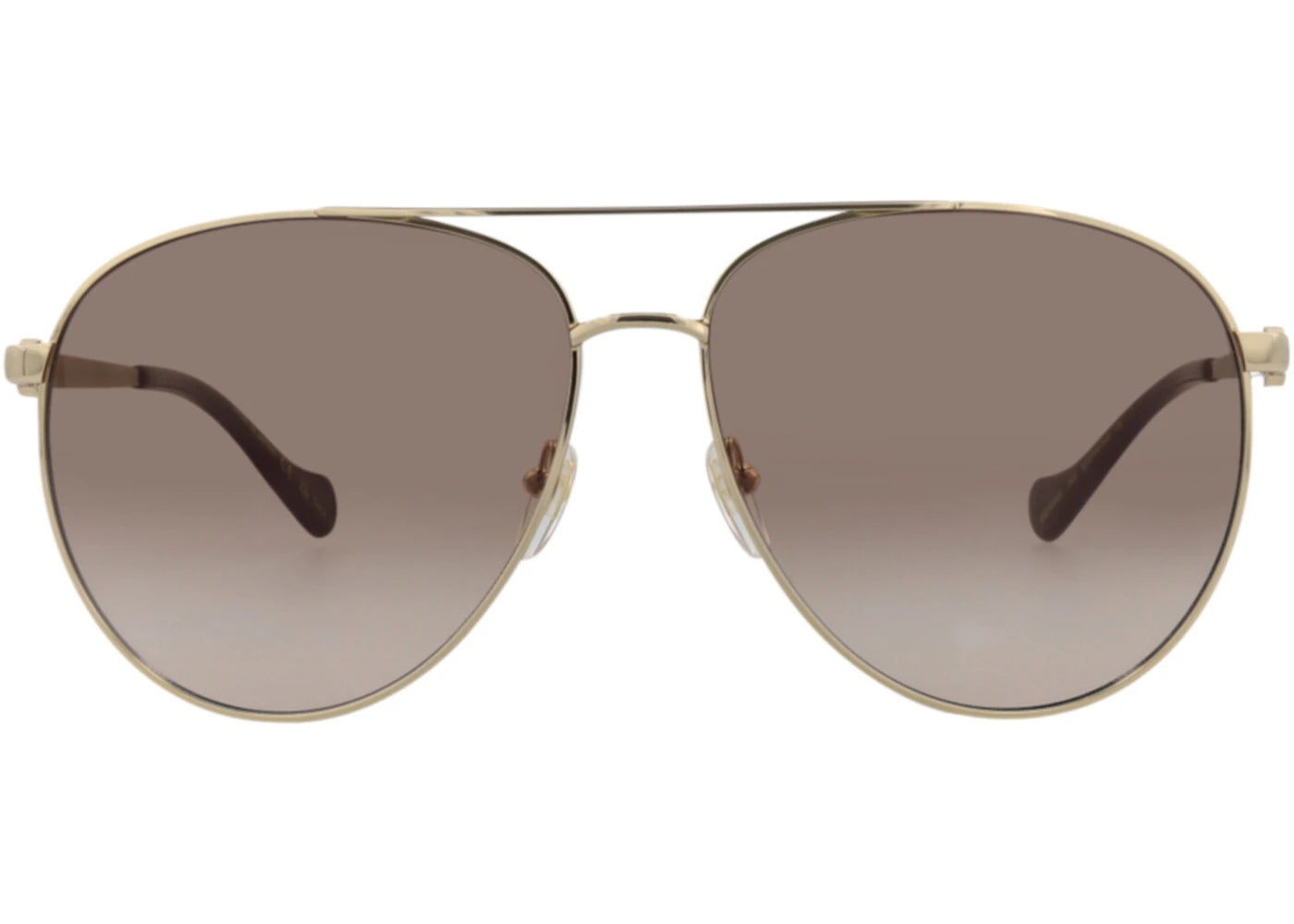 Gucci Aviator-Frame Metal Sunglasses Gold Gold Brown (GG1088S-30012964-002)