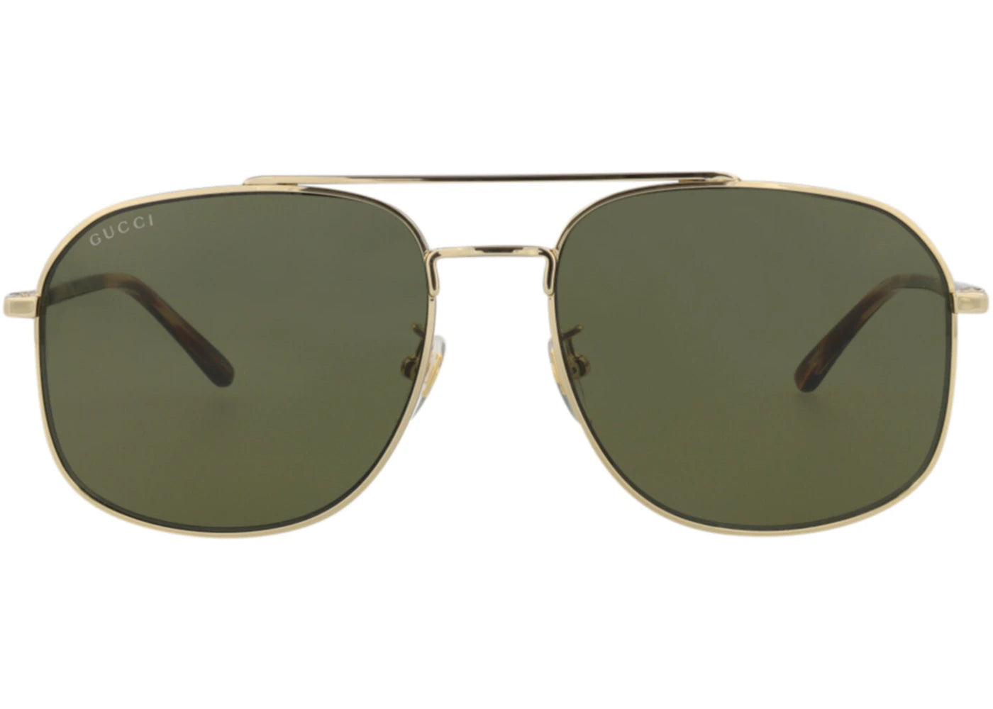 Gucci Aviator-Frame Metal Sunglasses Gold/Havana/Green (GG1351S-30013912-002)