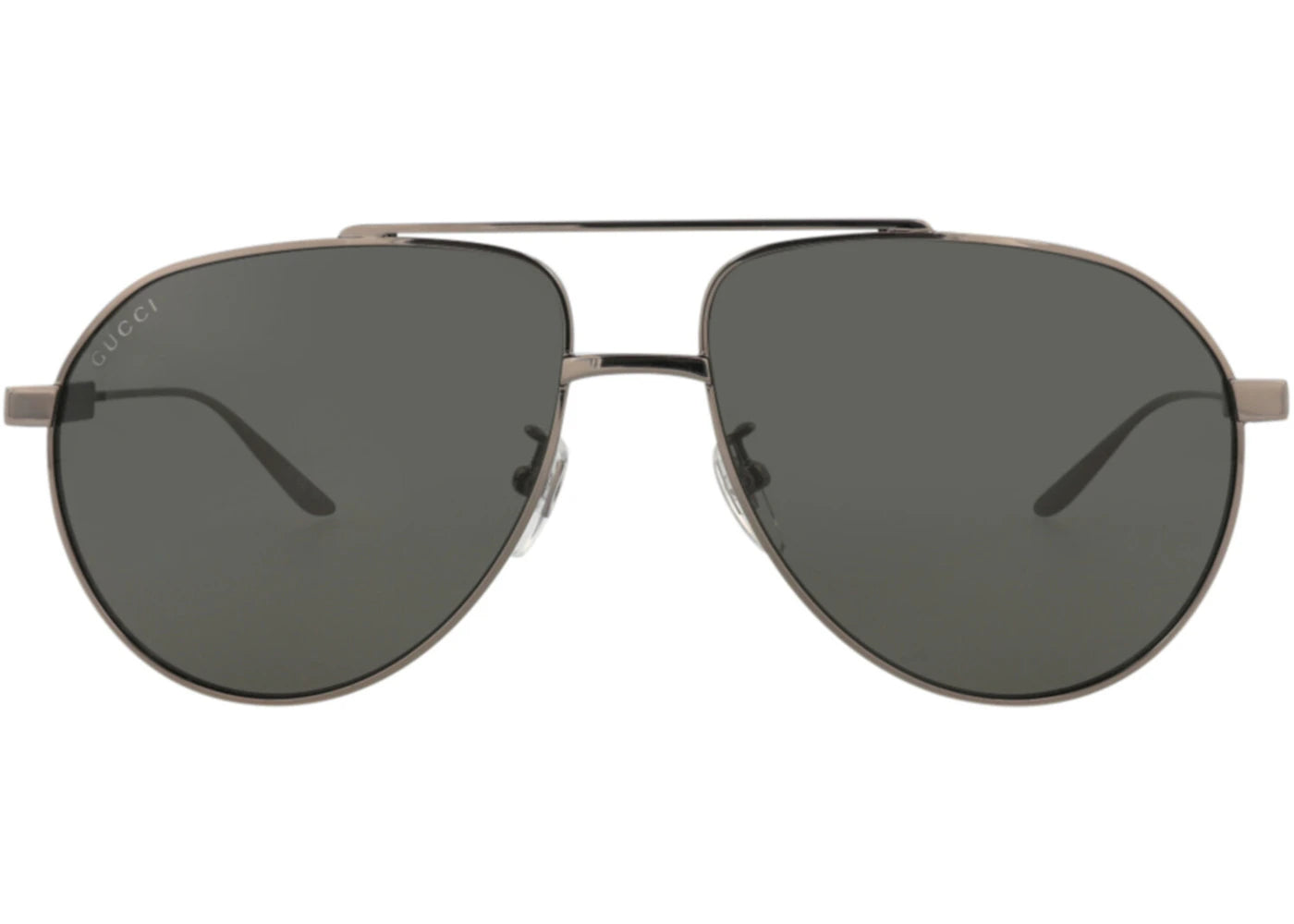 Gucci Aviator-Frame Metal Sunglasses Ruthenium/Ruthenium/Grey (GG1311S-30013897-001)