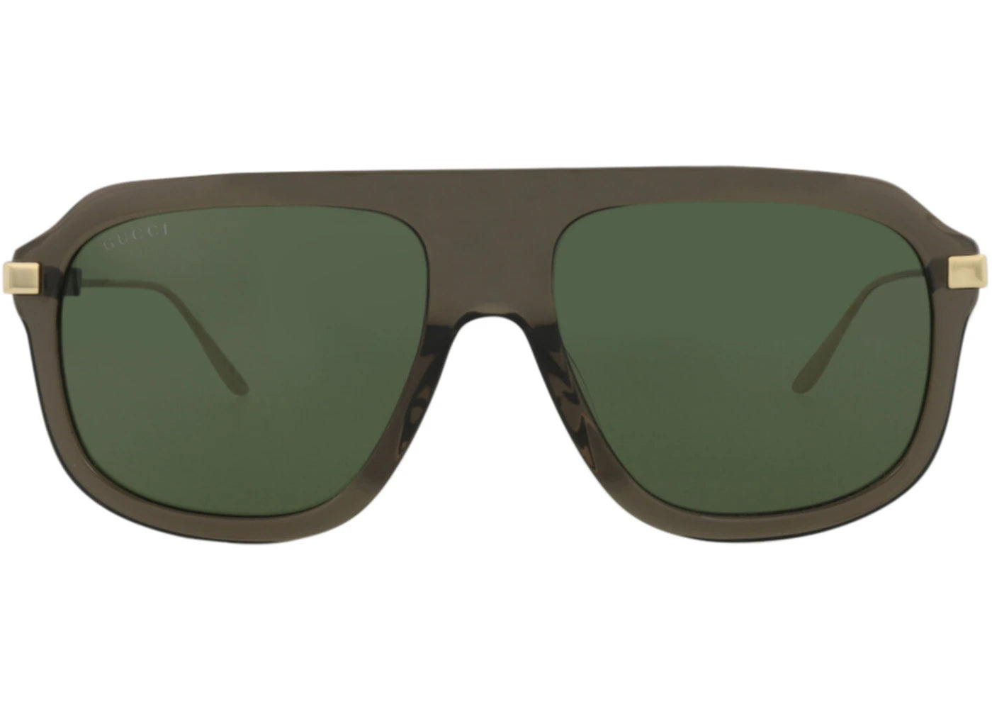 Gucci Aviator-Frame Recycled Acetate Sunglasses Grey Gold Green (GG1309S-30013896-003)