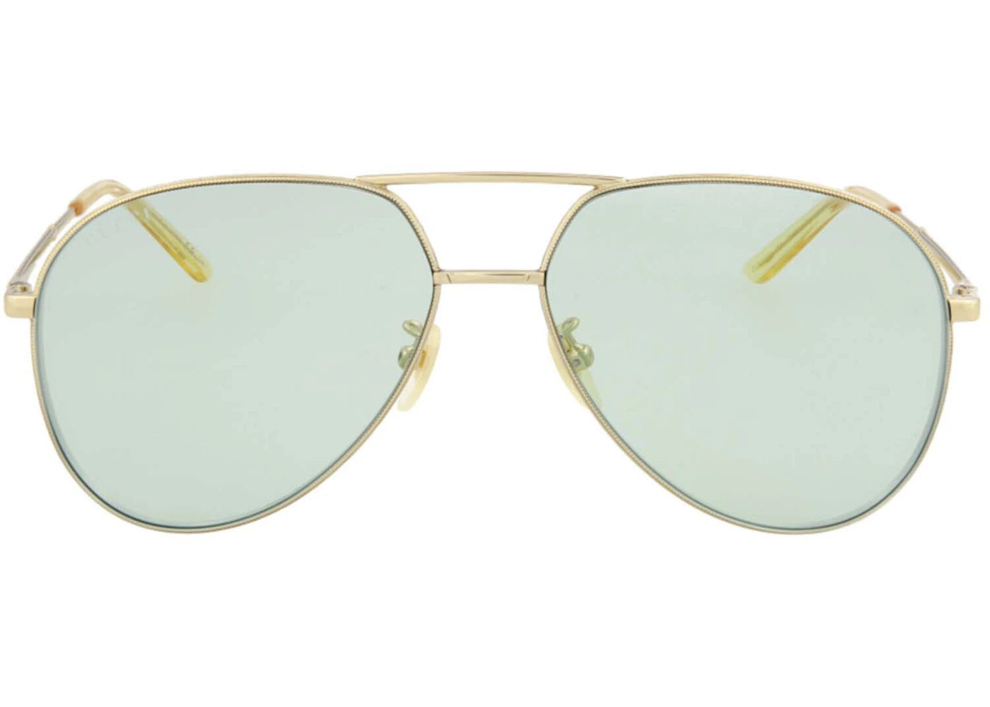 Gucci Aviator Style Metal Sunglasses Gold/Green (GG0356S-30002943-004-70046)