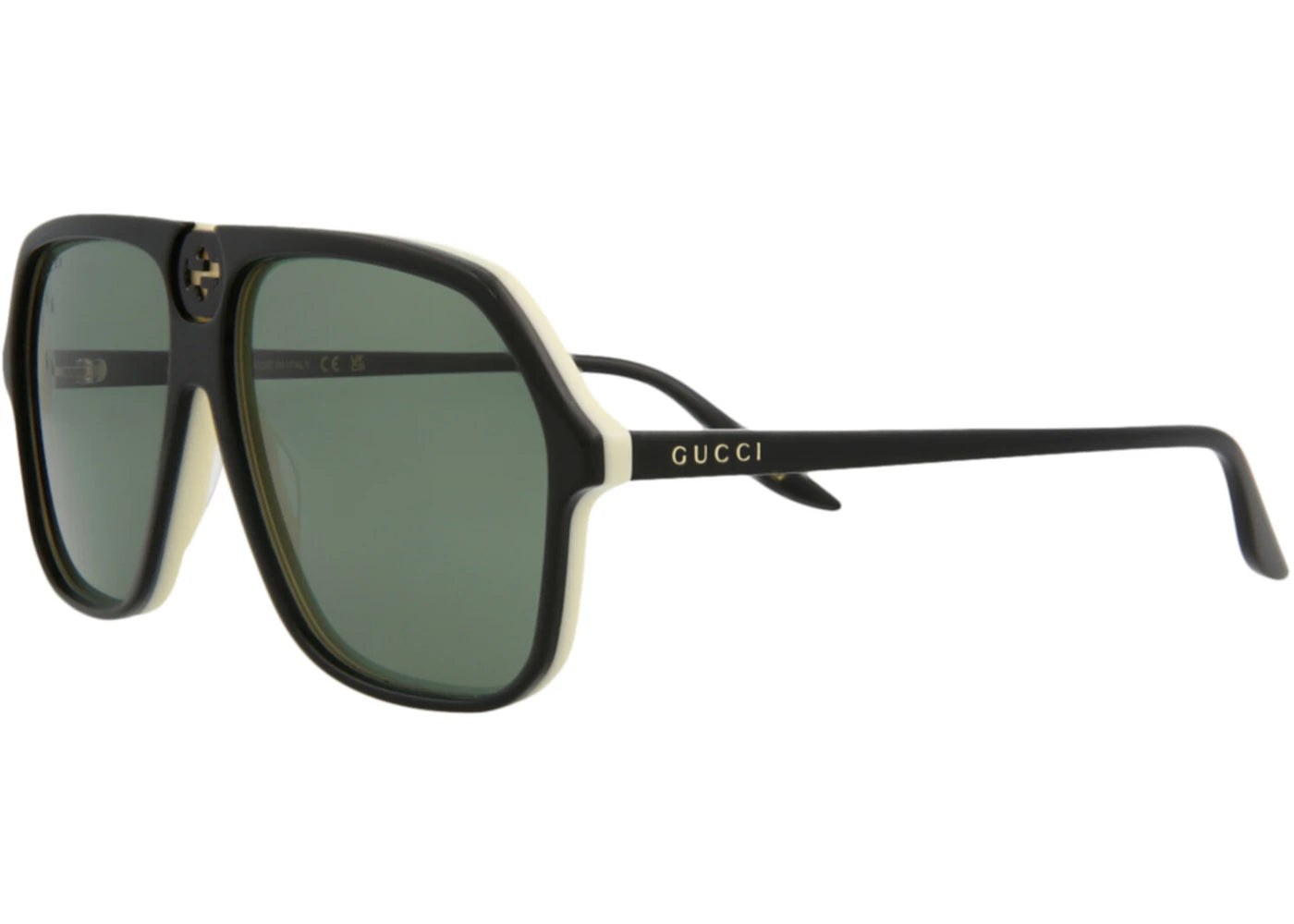 Gucci Aviator Sunglasses Black/Black/Green (GG0734S-30008884-004)