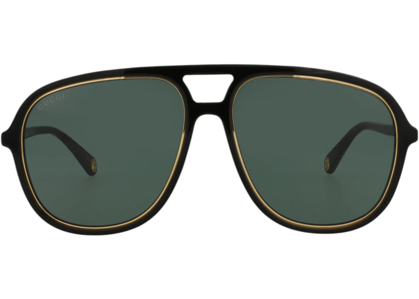 Gucci Aviator Sunglasses Black/Green (GG1077S-30012797-002)