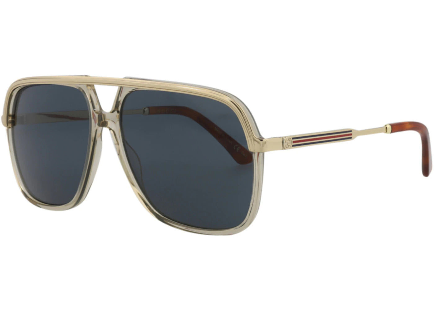 Gucci Aviator Sunglasses Brown/Gold/Blue (GG0200S-30001807-004)