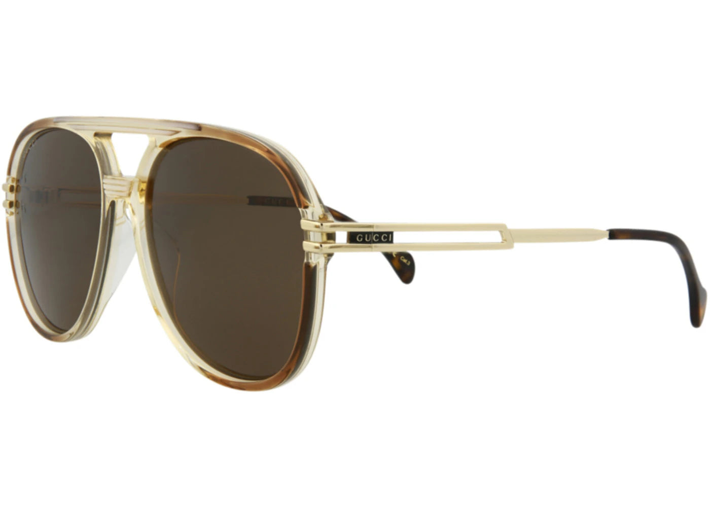 Gucci Aviator Sunglasses Brown/Gold/Brown (GG1104S-30012810-002)