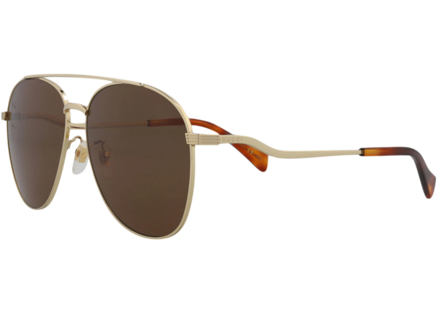 Gucci Aviator Sunglasses Gold/Gold/Brown (GG0969S-30011127-002)
