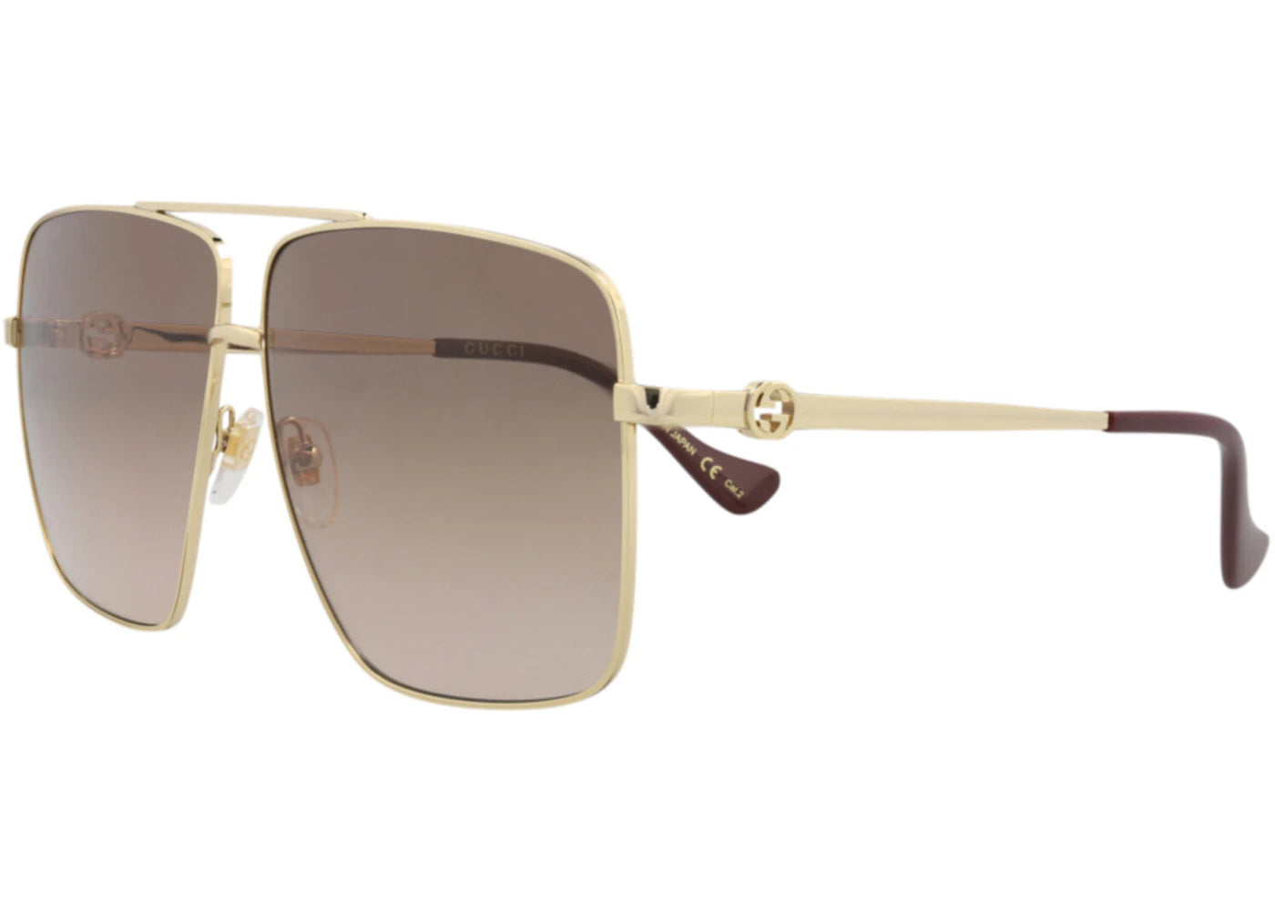 Gucci Aviator Sunglasses Gold Gold Brown (GG1087S-30012961-002)