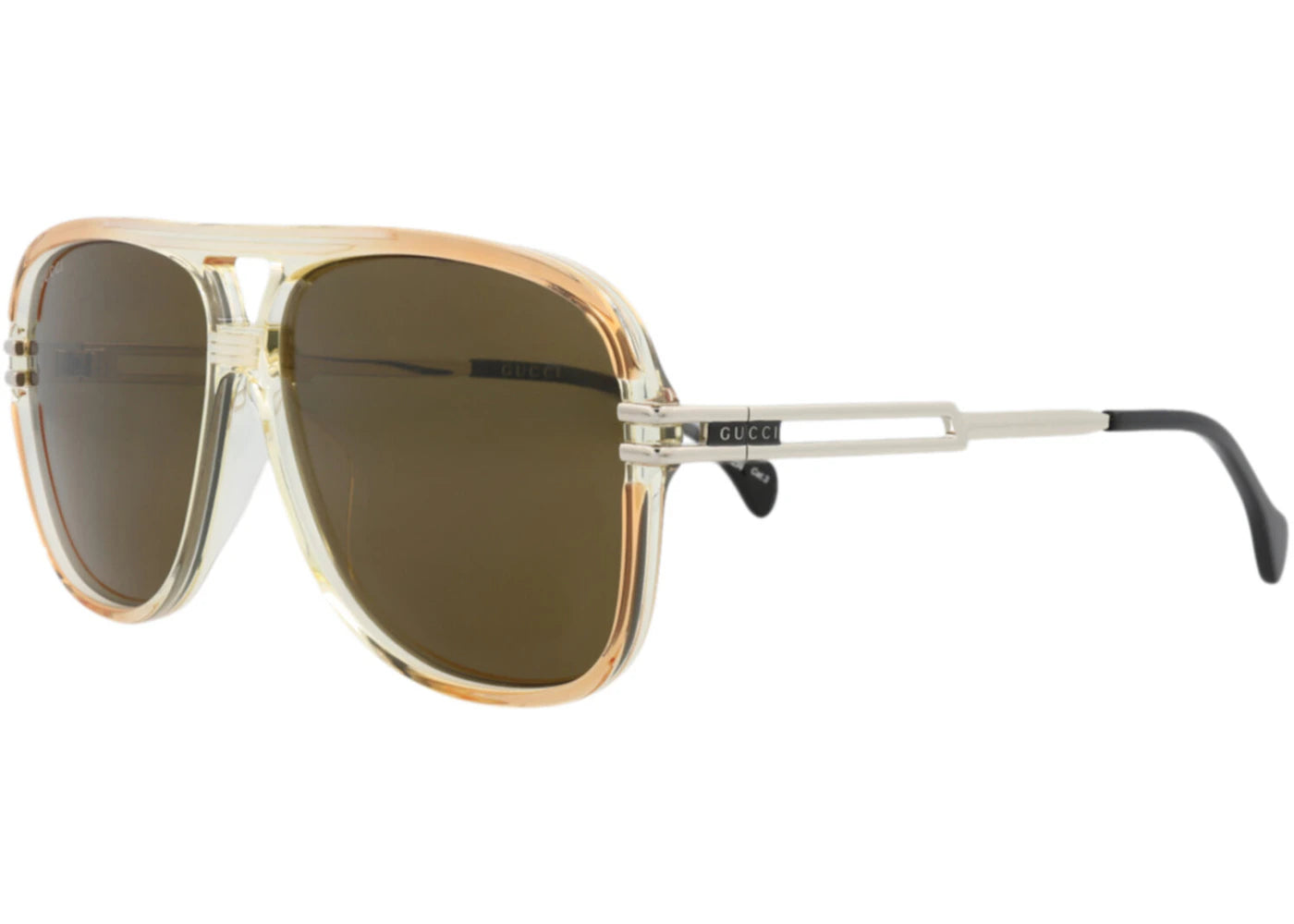Gucci Aviator Sunglasses Orange Silver Brown (GG1105S-30012813-002)