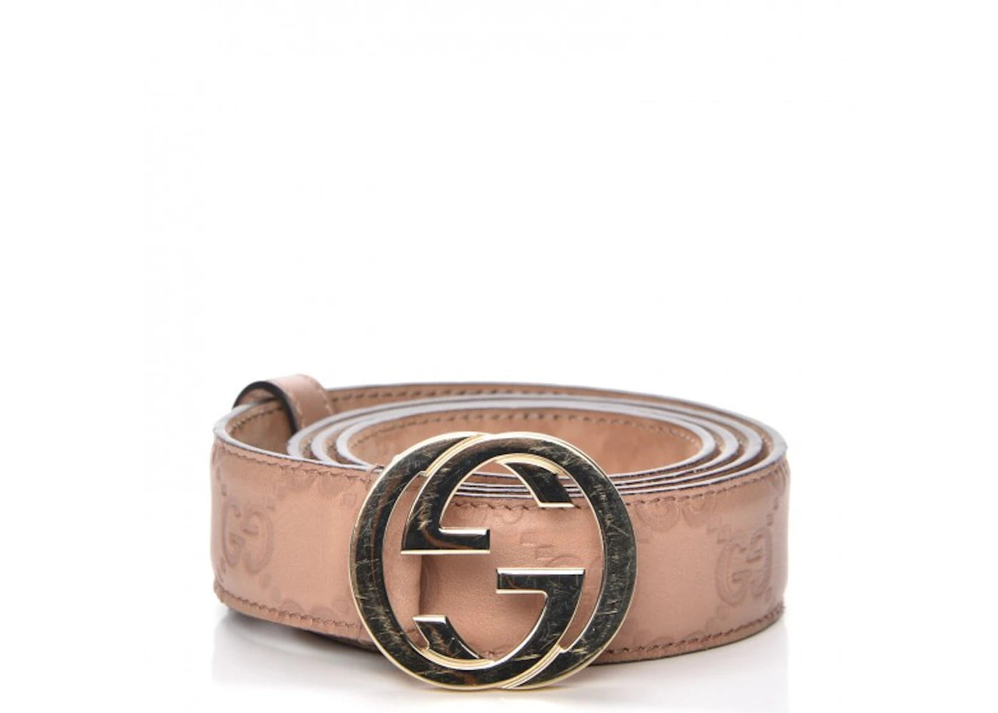 Gucci Interlocking G Belt Monogram Guccissima Winter Rose