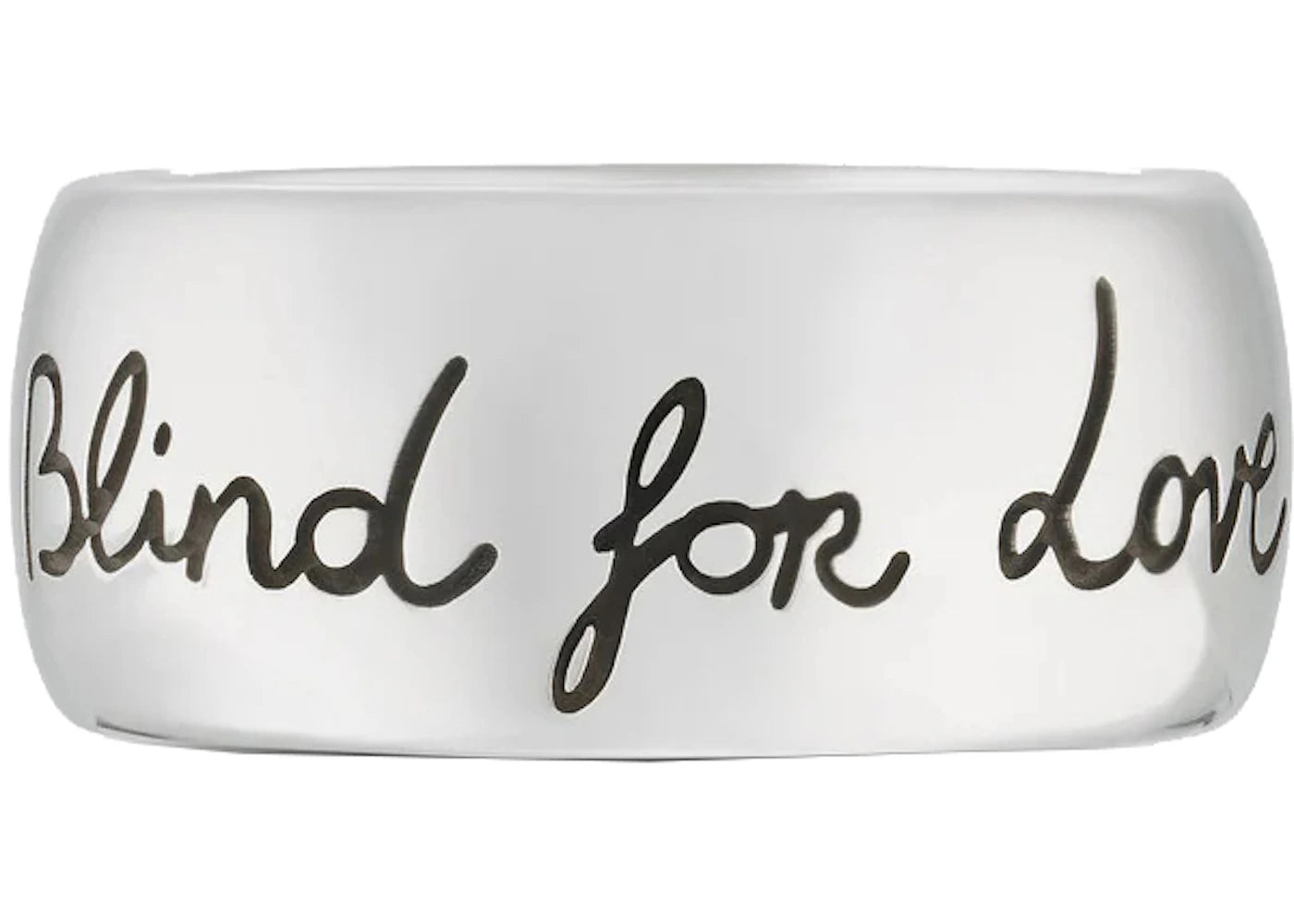 Gucci Blind For Love Ring Wide Silver