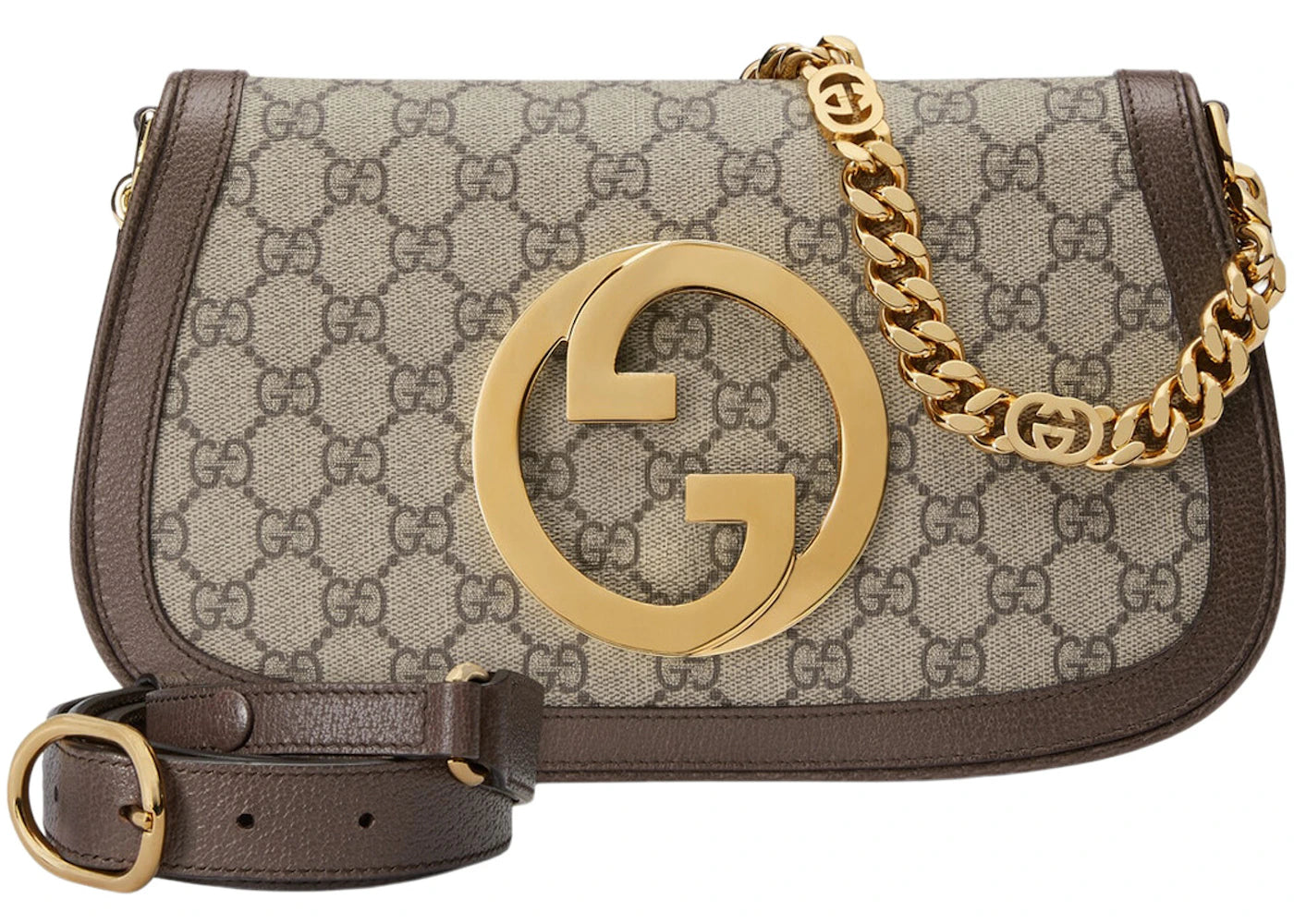 Gucci Blondie Shoulder Bag GG Supreme Beige/Ebony