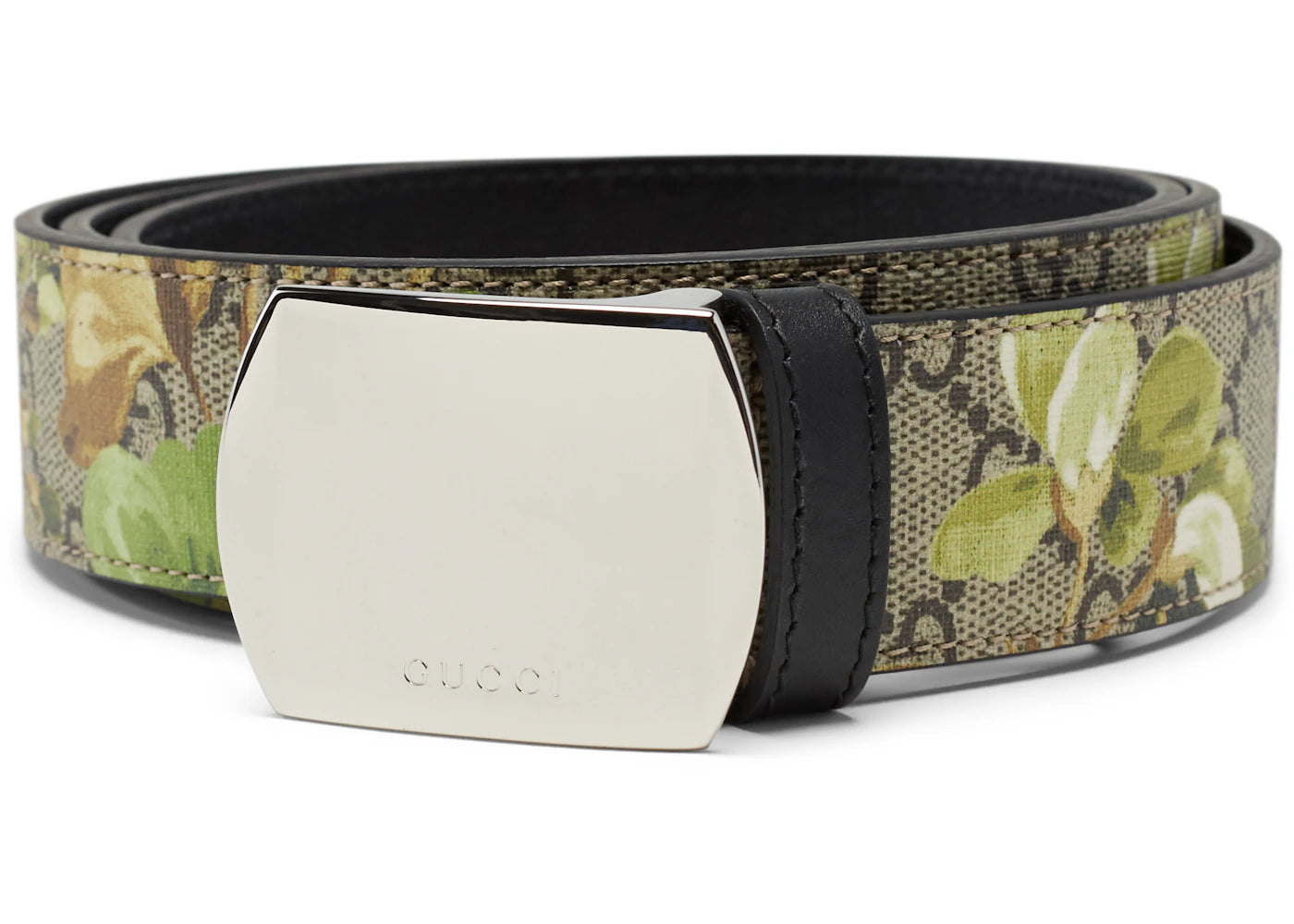 Gucci Bloom Belt GG Supreme Green Floral Beige/Ebony