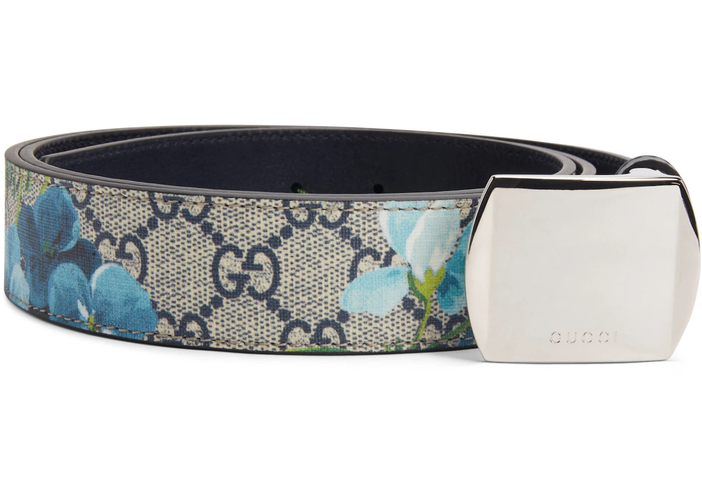 Gucci Bloom Floral Belt Supreme GG Blue/Brown Multicolor