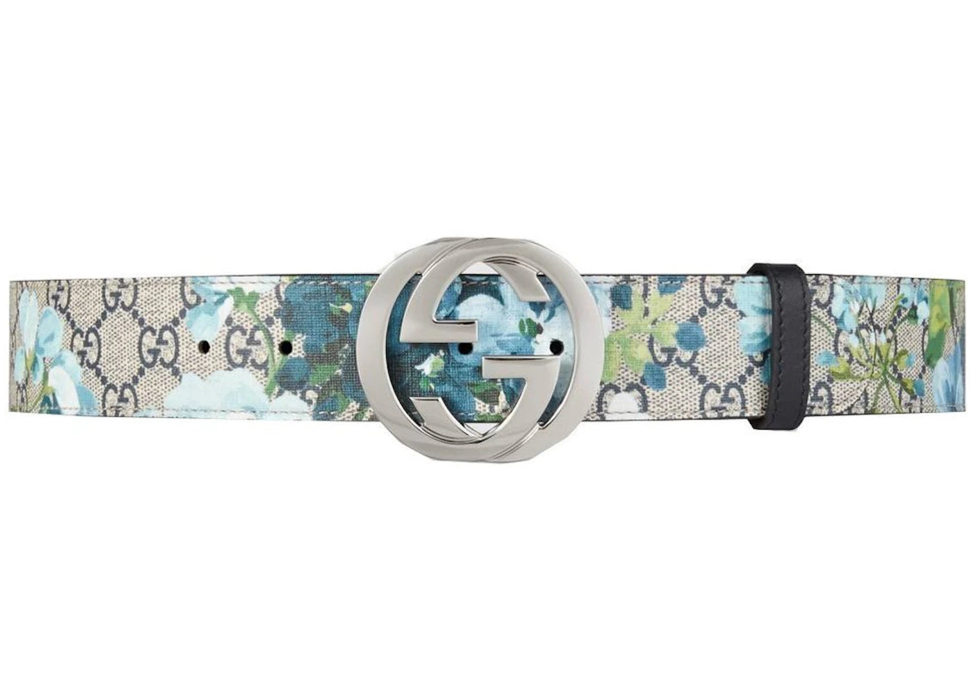 Gucci Blooms Belt GG Supreme Monogram Beige/Blue