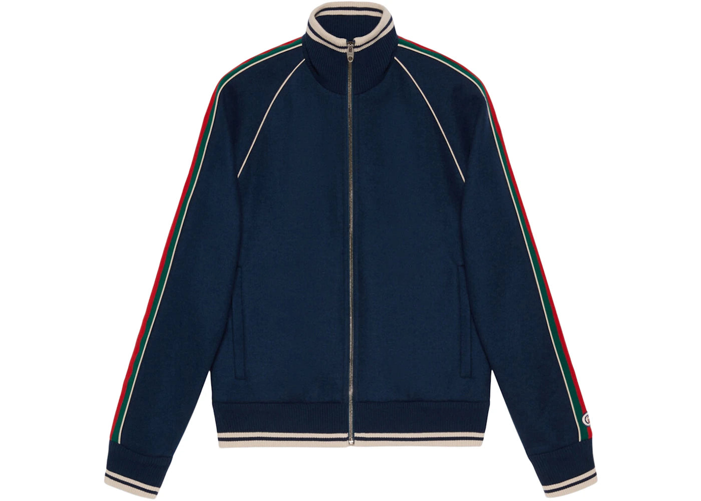 Gucci Cashmere Zip-Up Jacket Navy