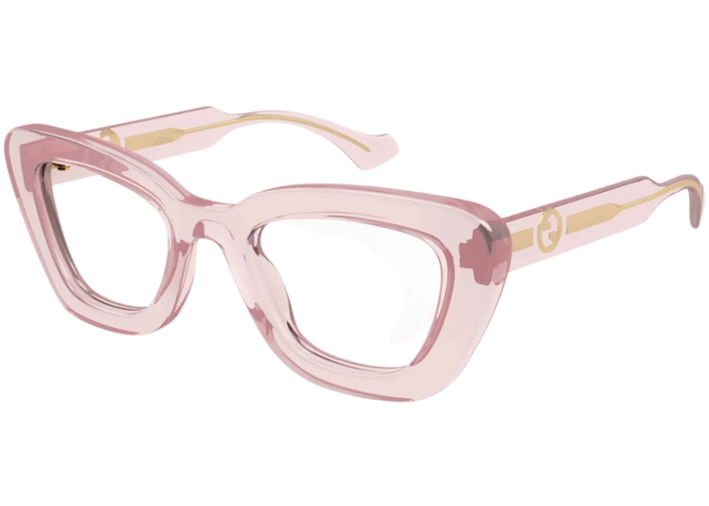 Gucci Cat Eye Eyeglasses Transparent Nude Orange (GG1555O 003)