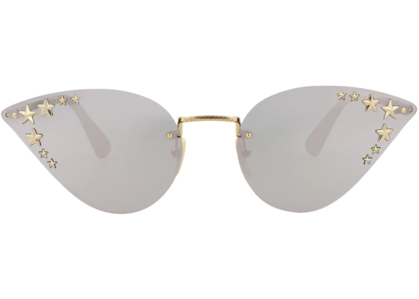 Gucci Cat Eye-Frame Metal Sunglasses Gold/Gold/Silver (GG0898S-30010504-002)