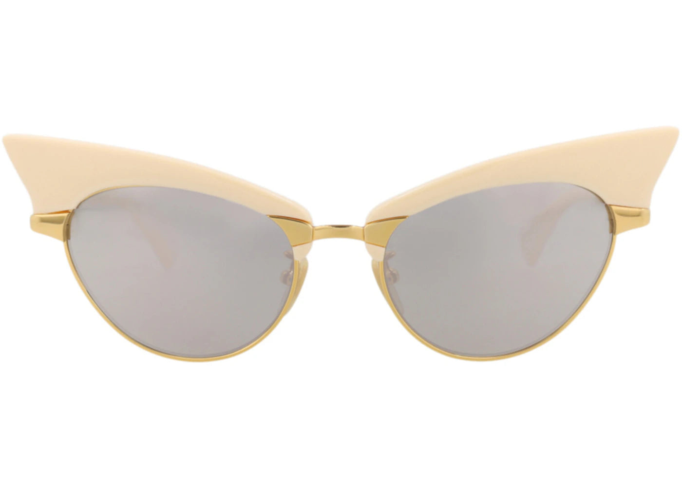 Gucci Cat Eye-Frame Metal Sunglasses Gold Gold Silver (GG1131S-30013536-001)