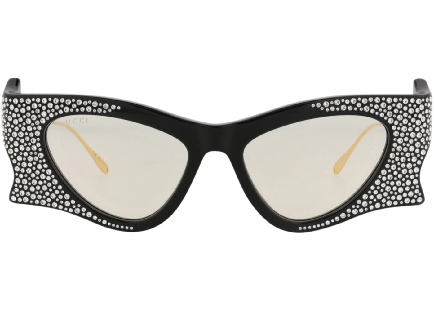 Gucci Cat Eye-Frame Recycled Acetate Sunglasses Black Gold Yellow (GG1328S-30013923-004)