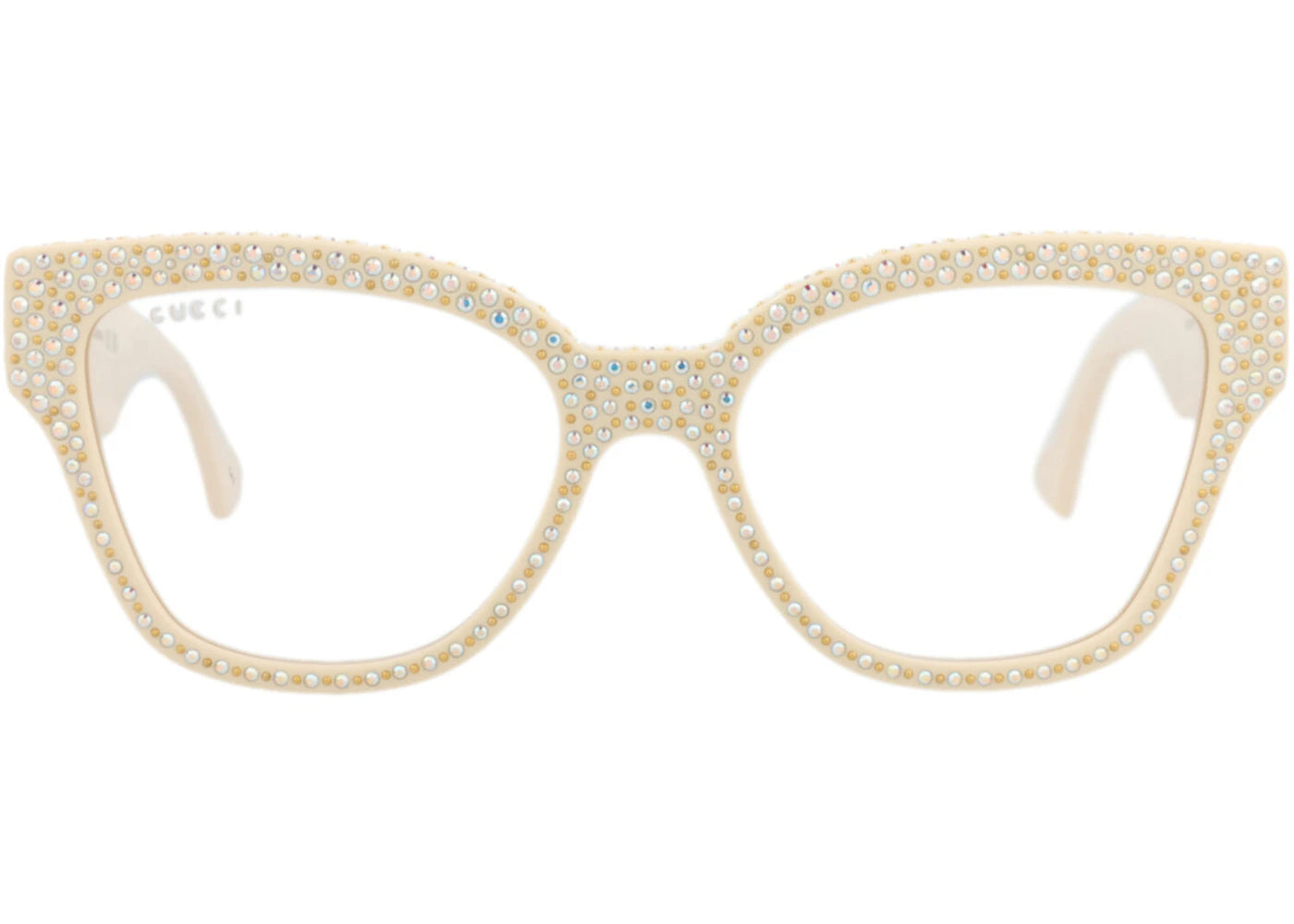 Gucci Cat Eye-Frame Recycled Acetate Sunglasses Ivory Ivory Transparent (GG1424S-30014526-001)