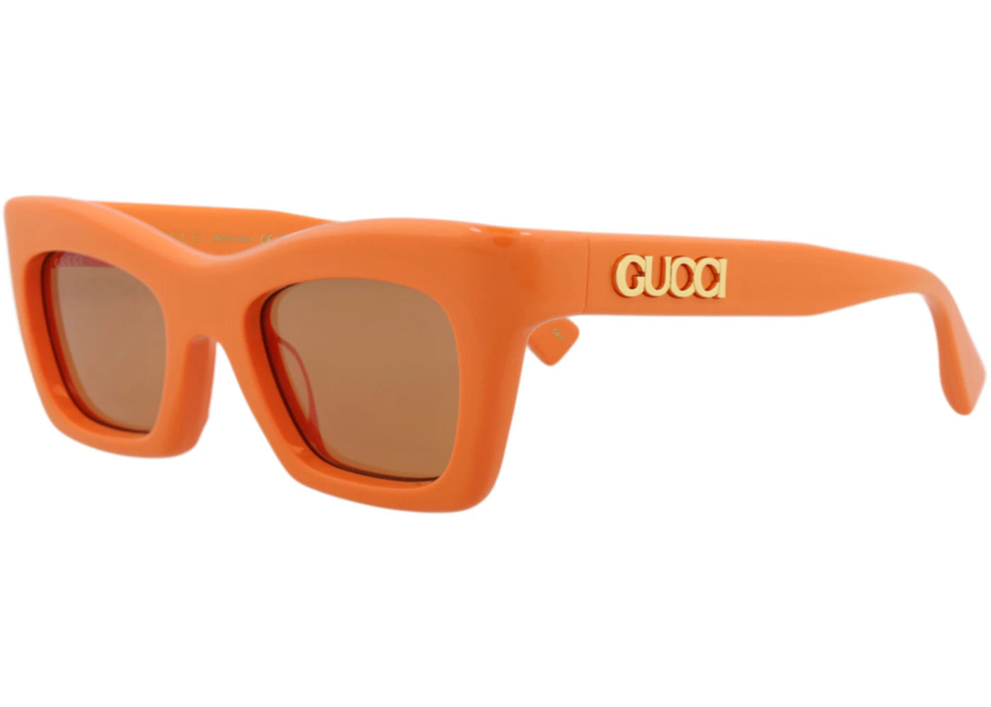 Gucci Cat Eye-Frame Recycled Acetate Sunglasses Orange Orange Brown (GG1773S-30015635-004)