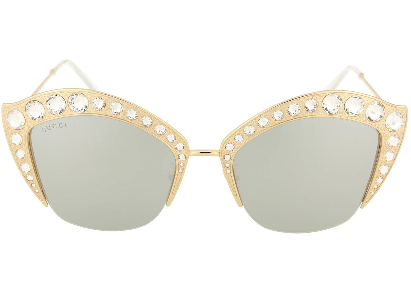 Gucci Cat Eye-Frame Sunglasses Gold Gold Silver (GG0114S-30001561-004)