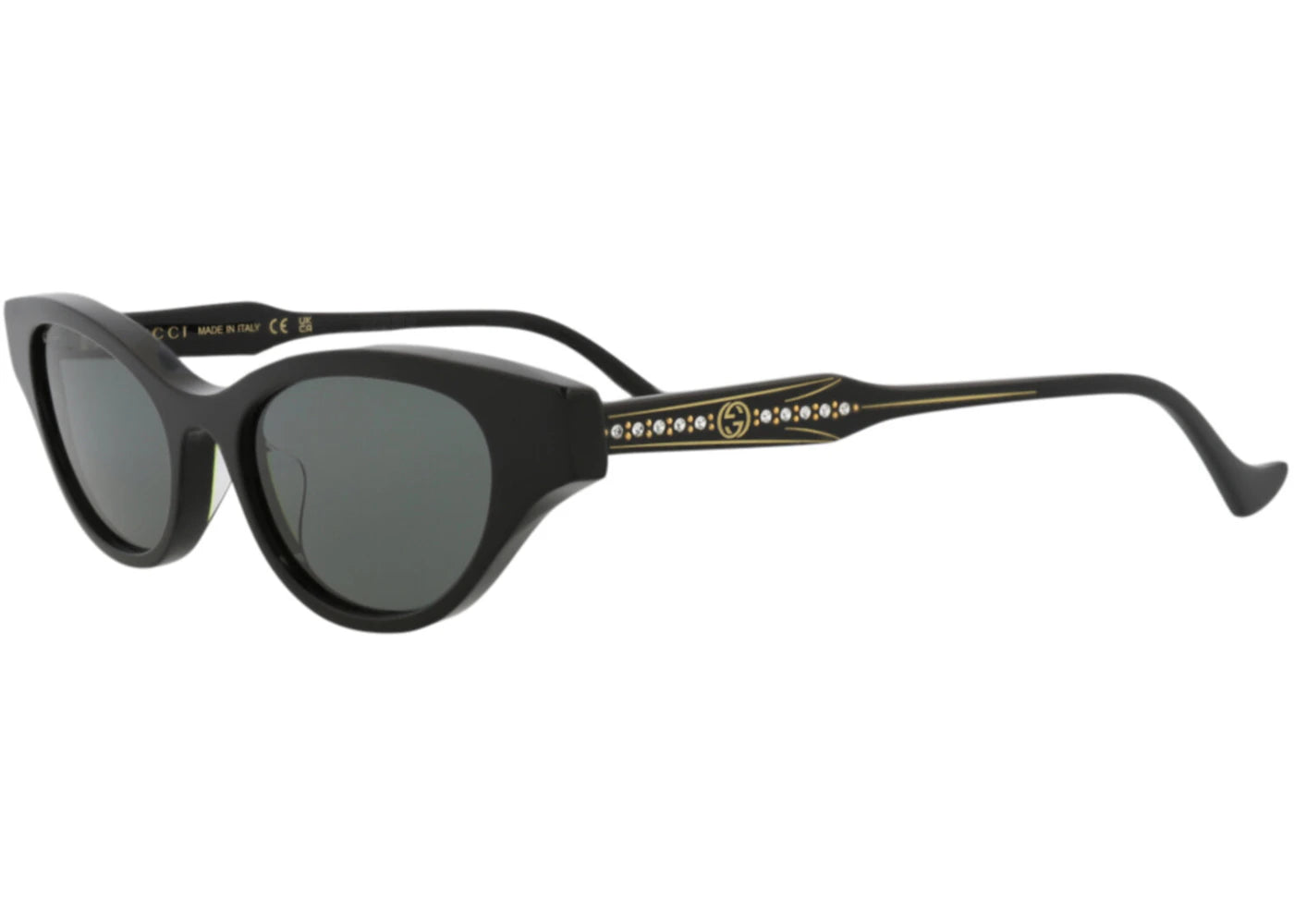 Gucci Cat Eye Sunglasses Black Black Grey (GG1298S-30013901-001)
