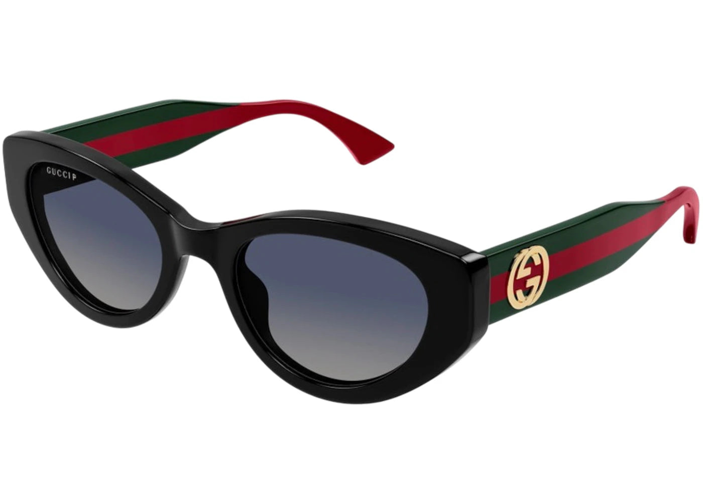 Gucci Cat-Eye Sunglasses Black Green Grey (GG1862S-005)
