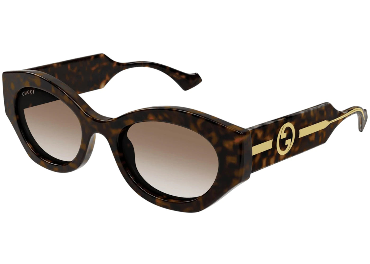 Gucci Cat Eye Sunglasses Havana Crystal Brown Gradient (GG1553S-002-52)