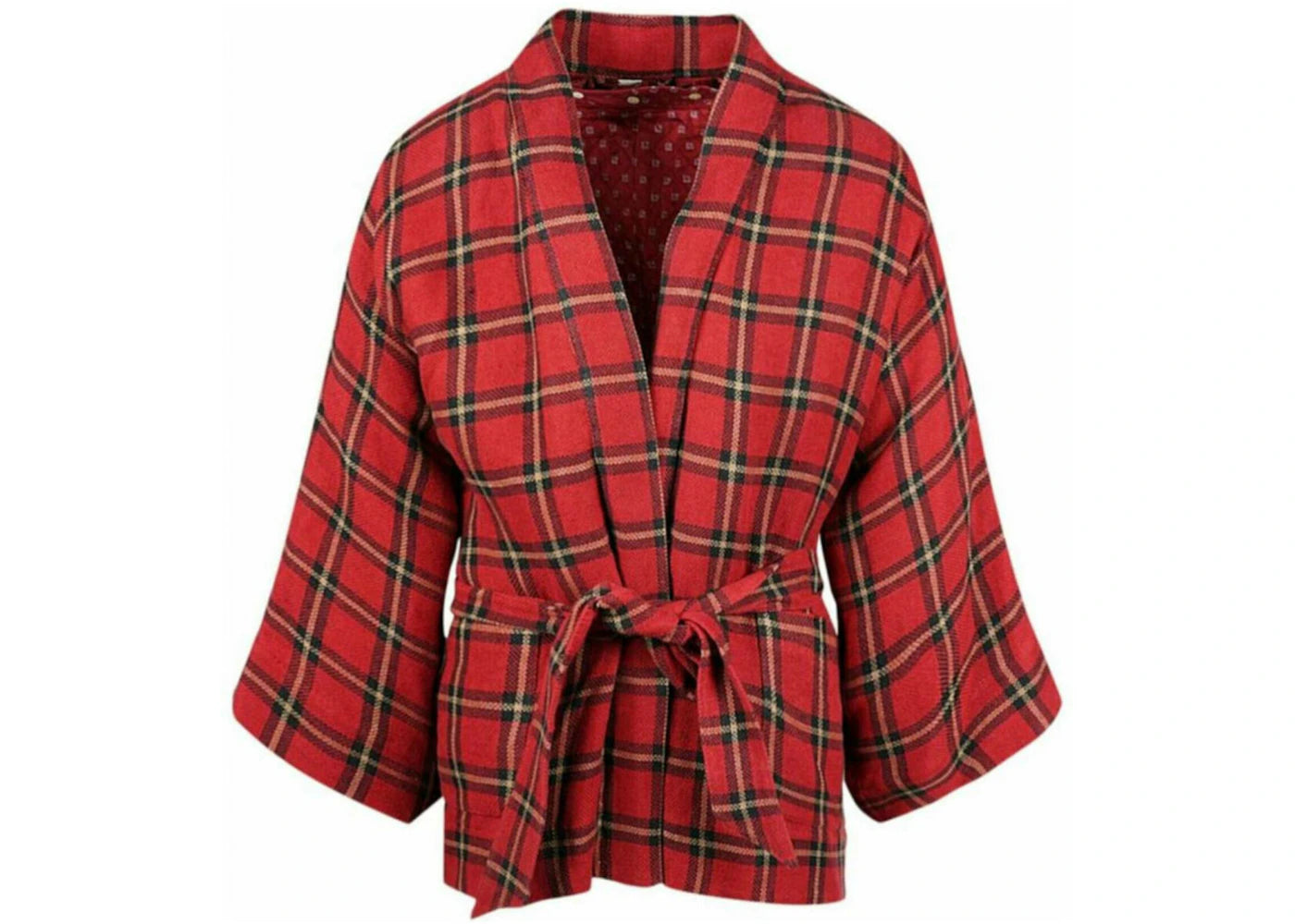 Gucci Checked Kimono Jacket Red/Black