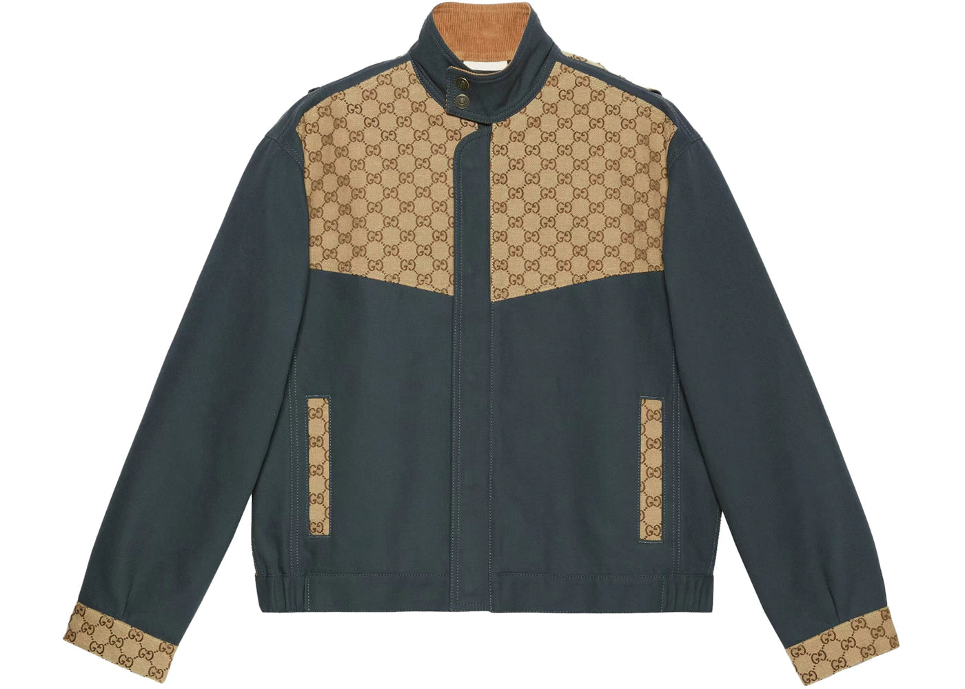 Gucci Cotton Canvas GG Supreme Jacket Dark Grey