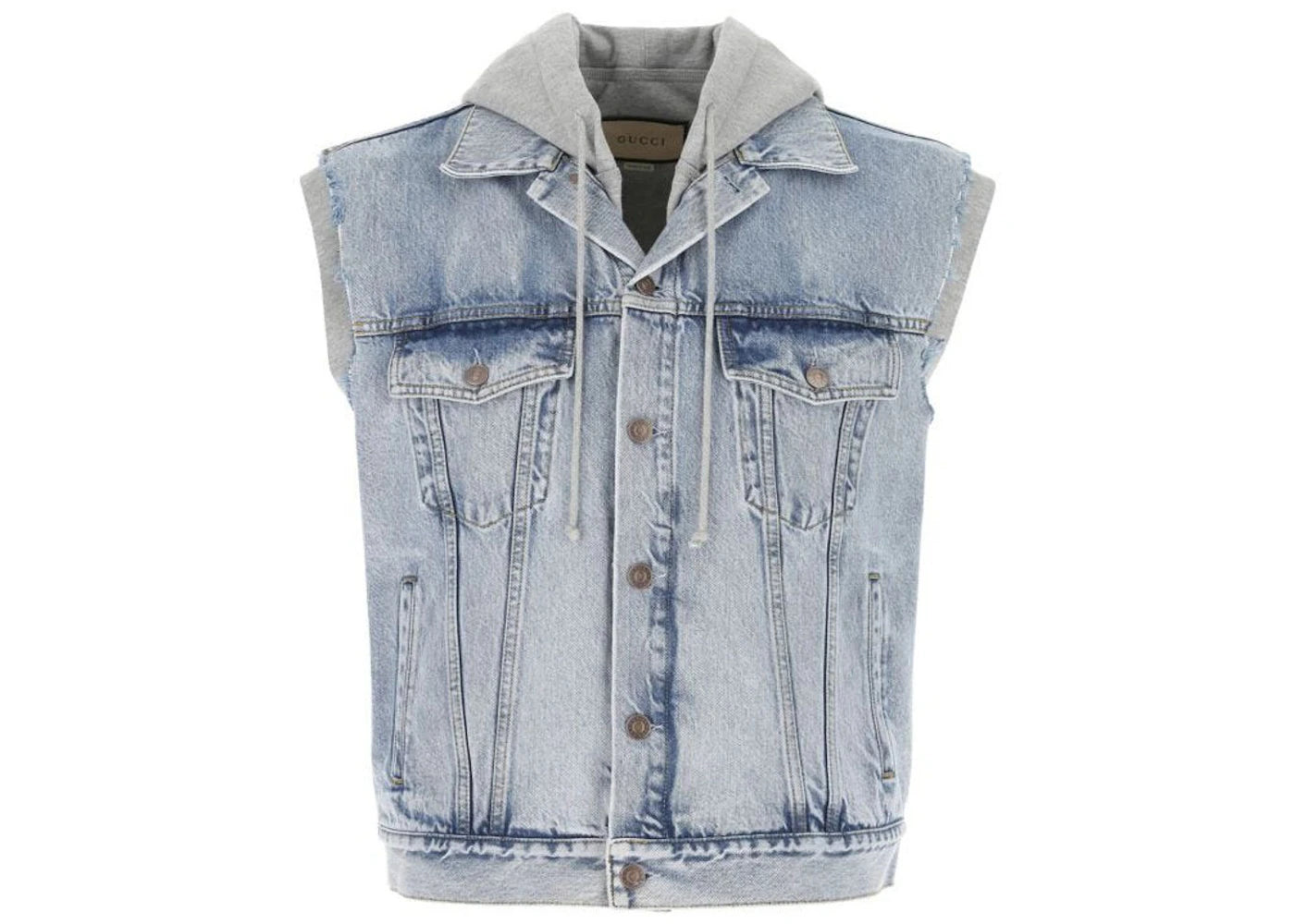 Gucci Denim Sleeveless Jacket Blue