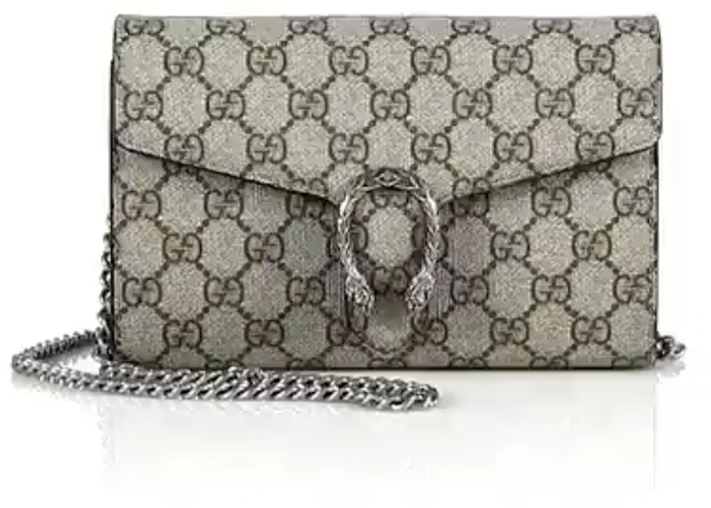 Gucci Dionysus Wallet on Chain GG Supreme (16 Card Slot) Mini Beige