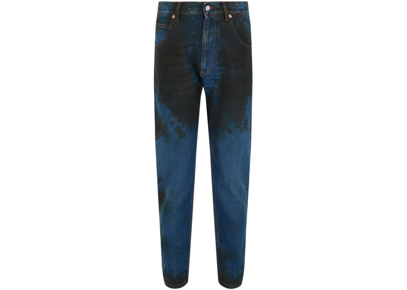 Gucci Distressed Tapered-Leg Jeans Dark Blue