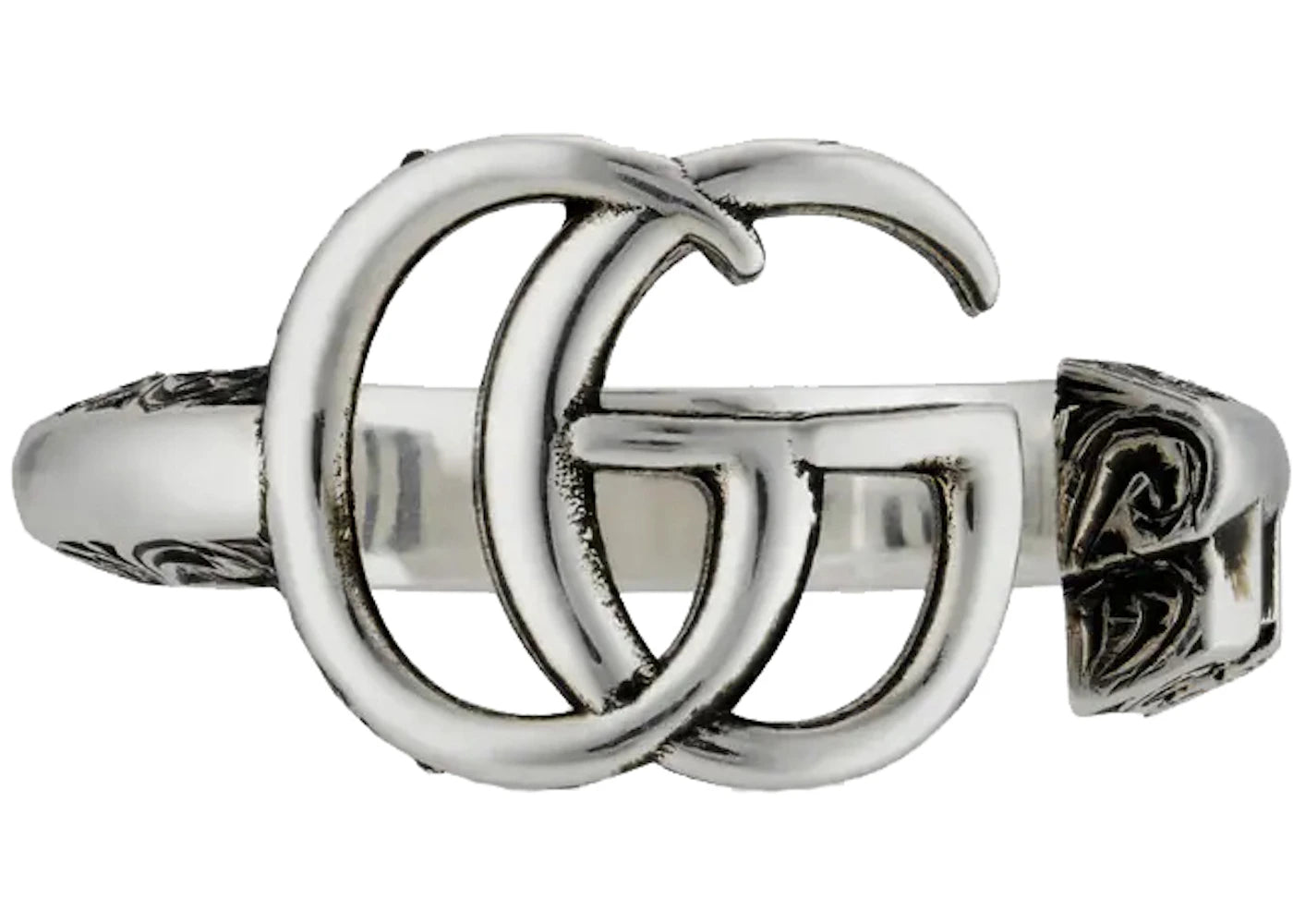 Gucci Double G Key Ring Silver