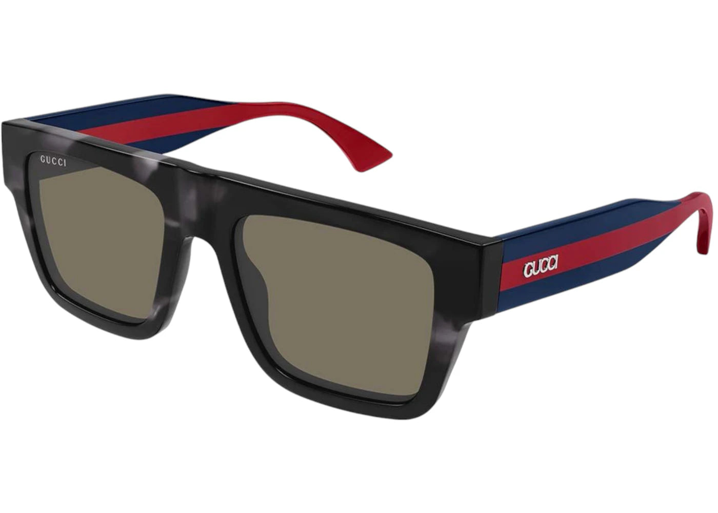 Gucci Flat Top Sunglasses Black Brown (GG1868S-004-53)