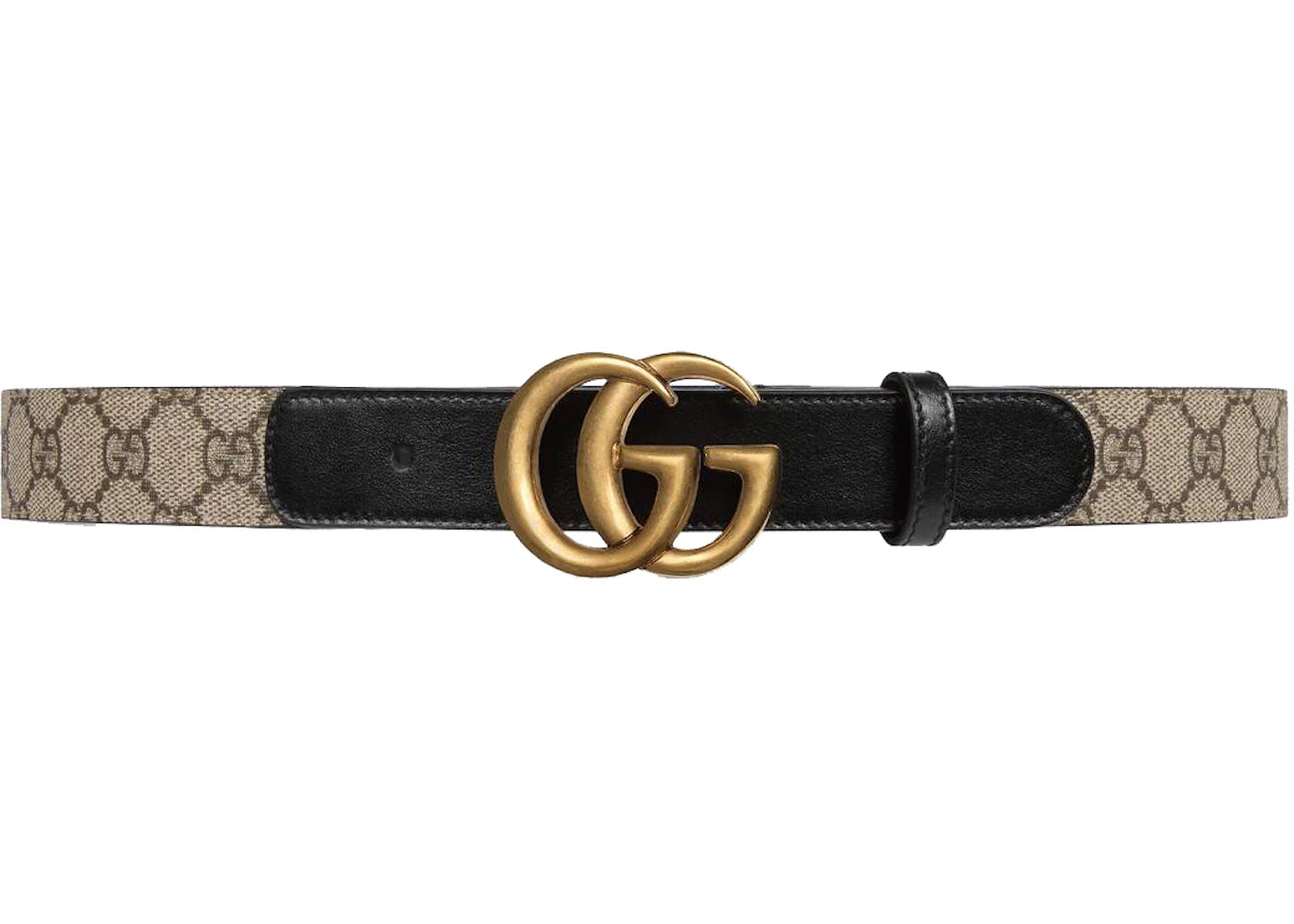 Gucci GG Belt Double G Buckle 1 Width Black
