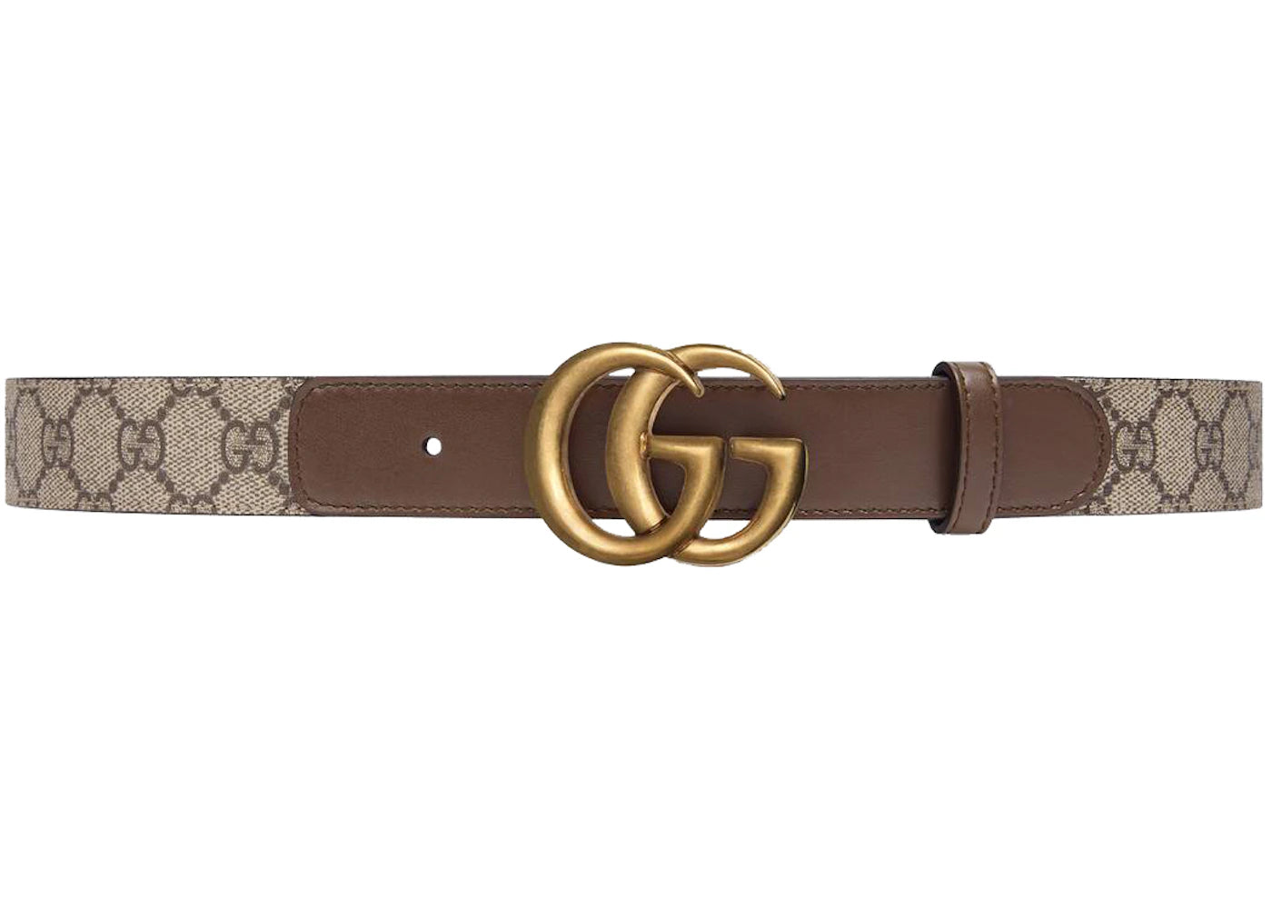 Gucci GG Belt Double G Buckle 1 Width Brown
