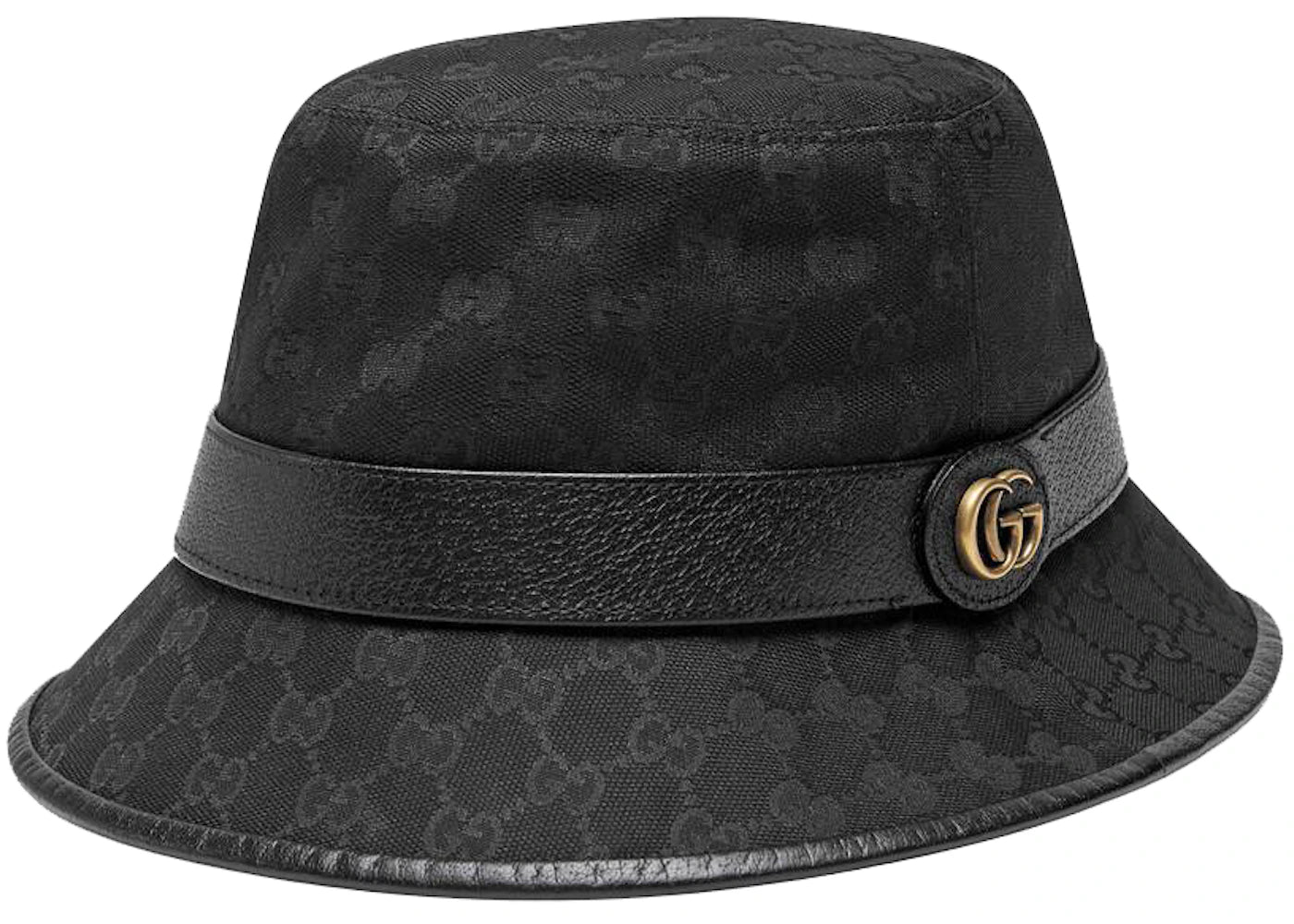 Gucci GG Canvas Bucket Hat with Double G Black